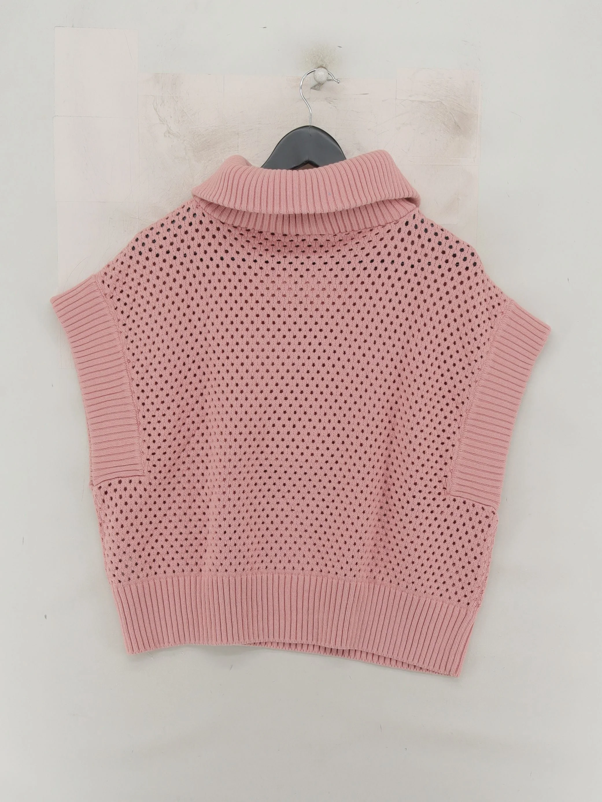 Varley Women's Jumper L Pink 100% Cotton Collared Vest - Image 2