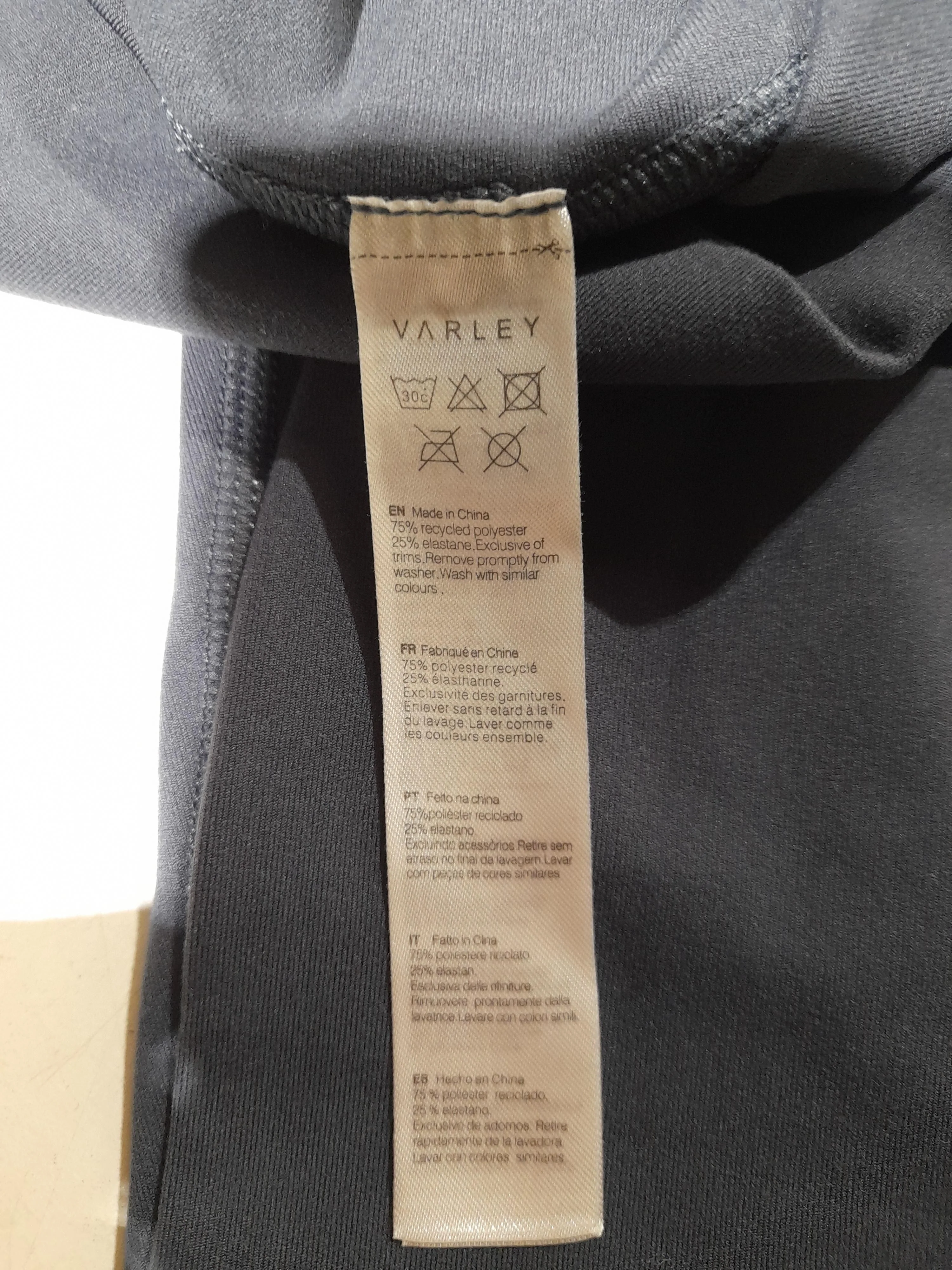 Varley Women's Leggings L Blue Polyester with Elastane Cropped - Image 6