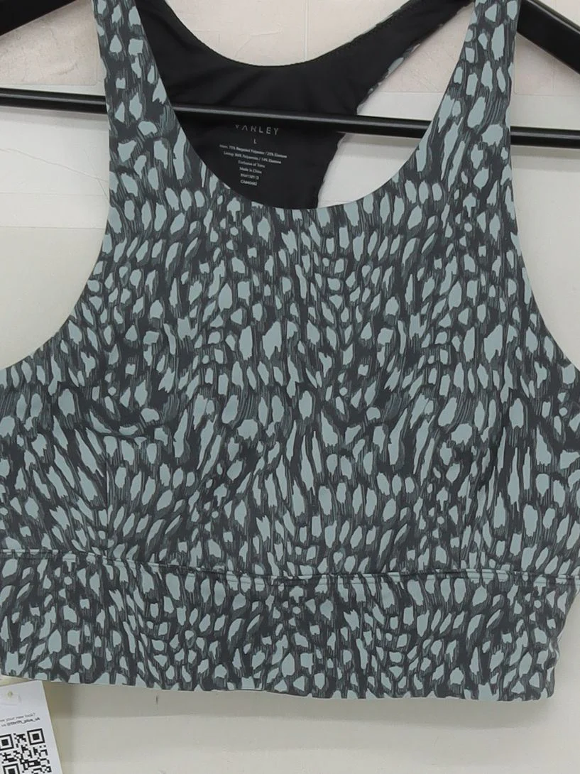Varley Women's T-Shirt L Grey Graphic Polyester with Elastane Sleeveless Basic - Image 3