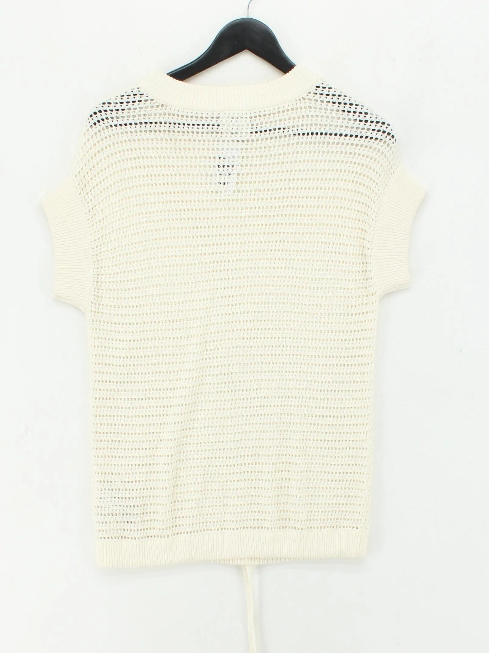 Varley Women's Top M Cream 100% Other Short Sleeve Round Neck Basic - Image 2