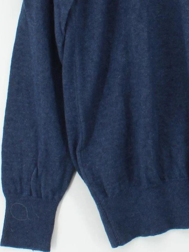 Vedoneire Men's Jumper L Blue Wool with Nylon High Neck Pullover - Image 4
