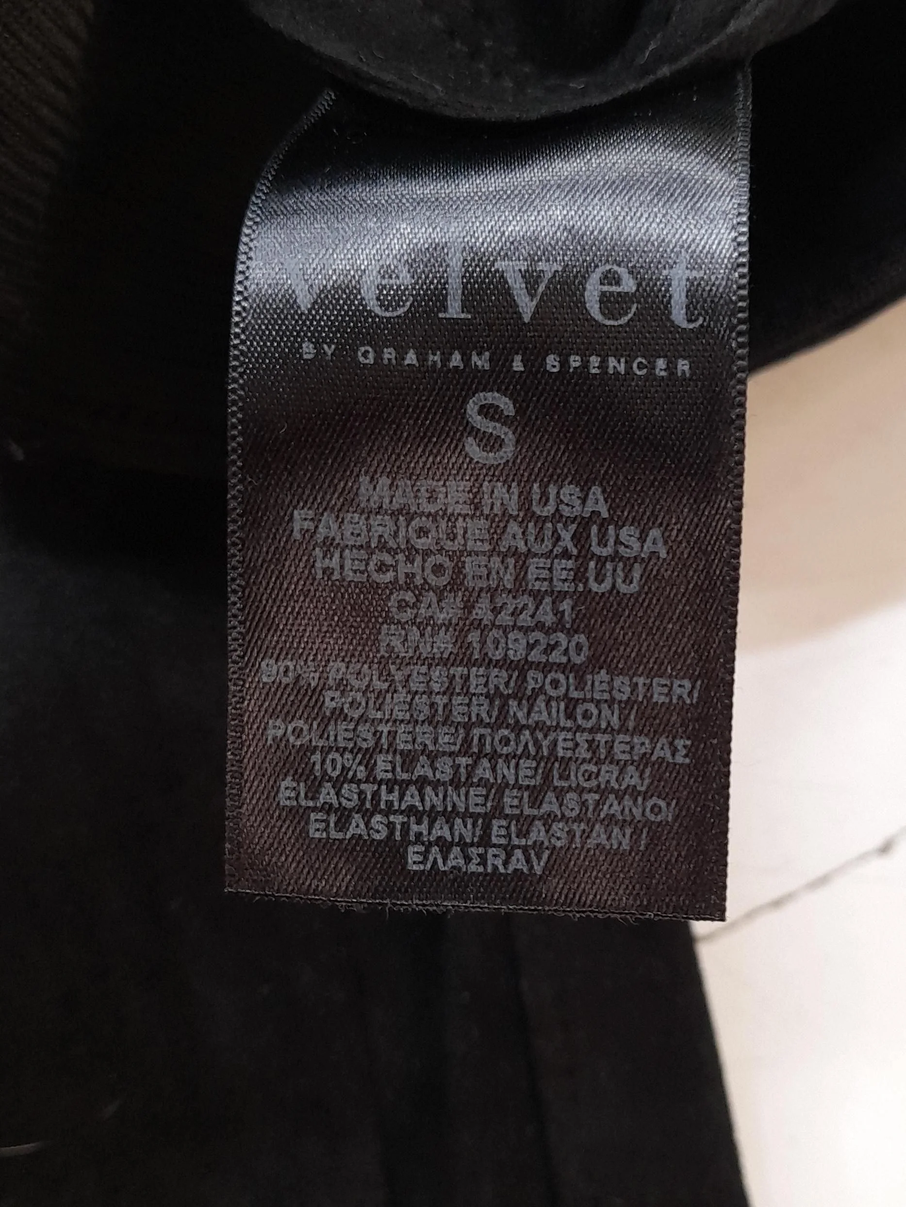 Velvet By Graham & Spencer Women's Leggings S Black Polyester - Image 6