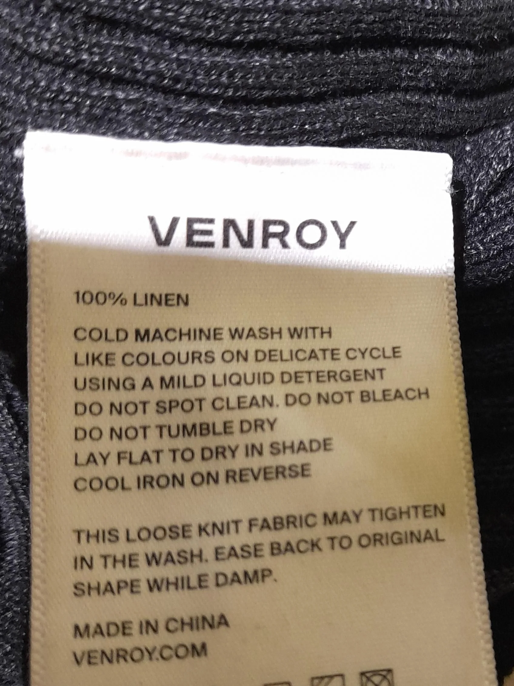 Venroy Women's T-Shirt S Black 100% Linen Sleeveless Round Neck Basic - Image 6