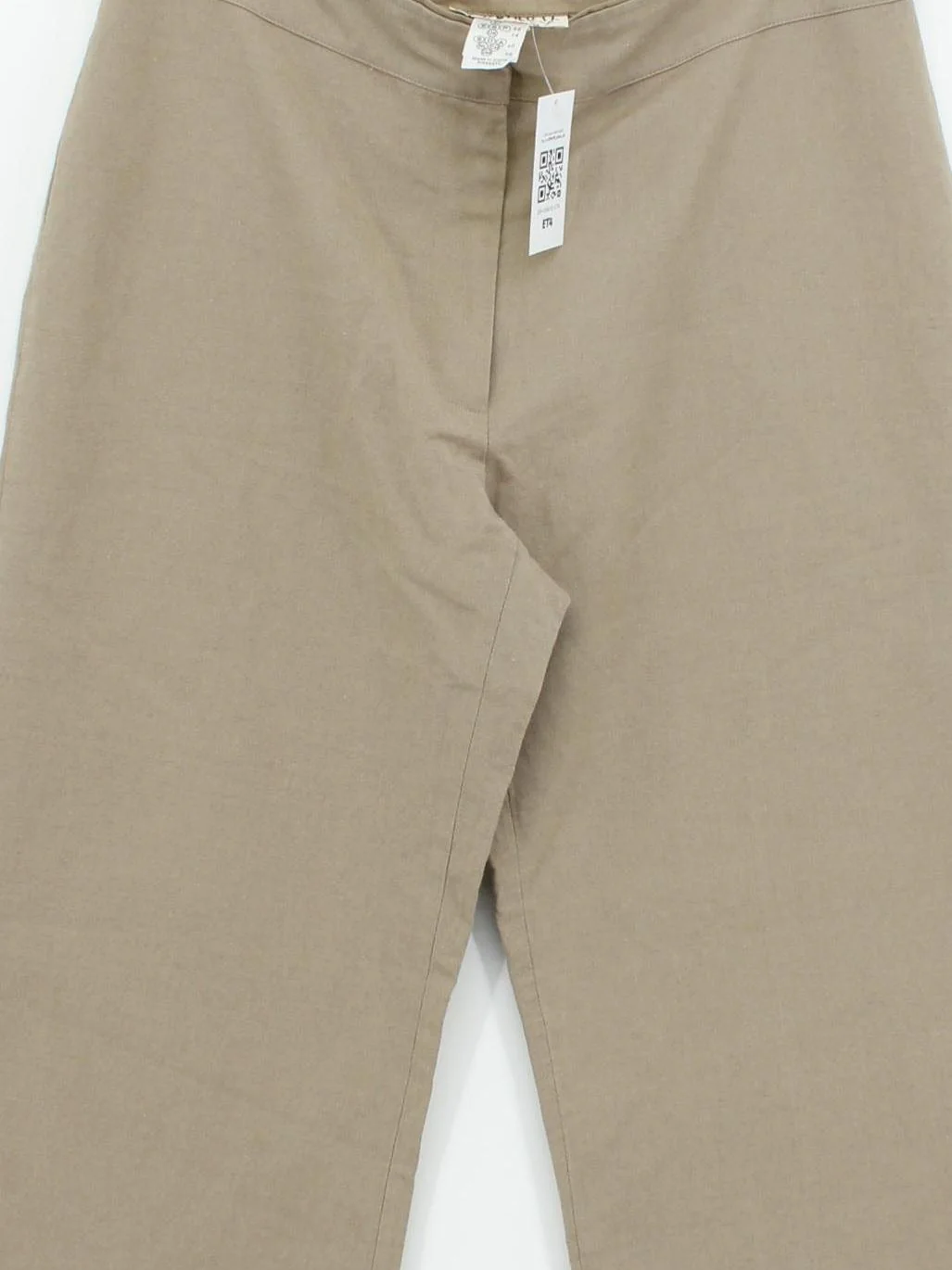 Ventilo La Colline Women's Trousers UK 14 Tan Linen with Cotton Straight Chino - Image 3