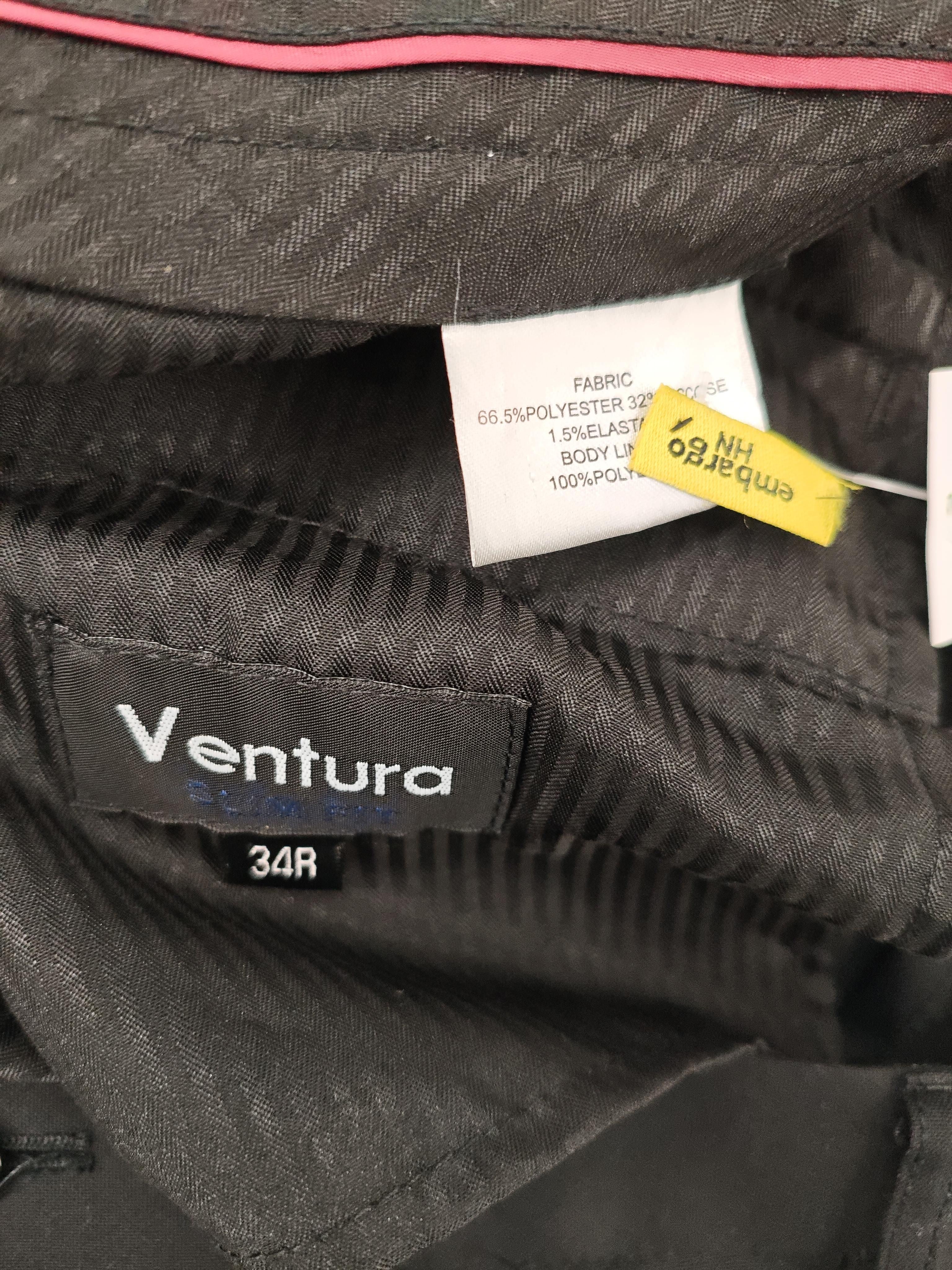 Ventura Men's Suit Trousers W 34 in Black Polyester - Image 7