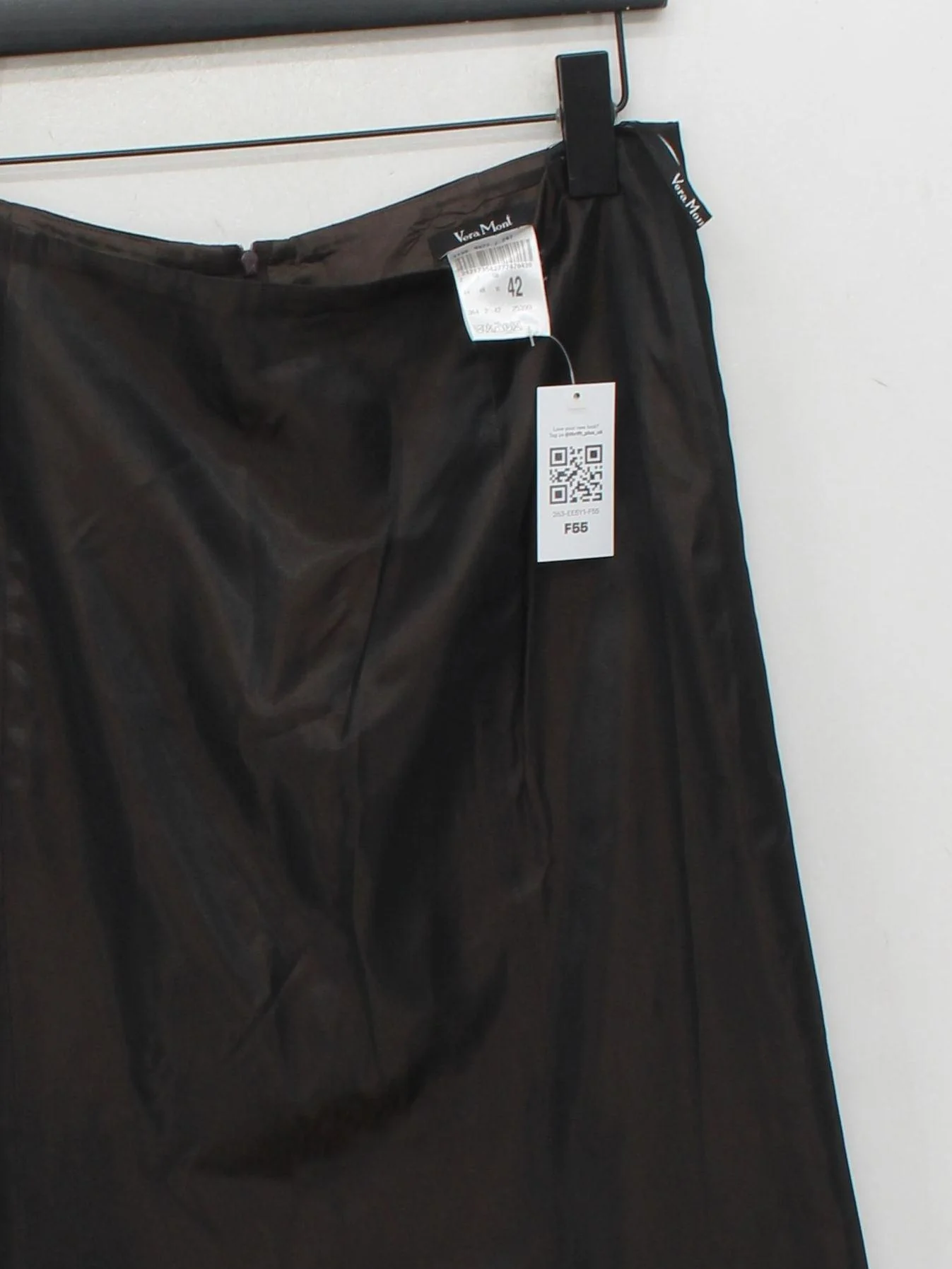 Vera Mont Women's Maxi Skirt L Brown 100% Acetate Long Maxi - Image 3