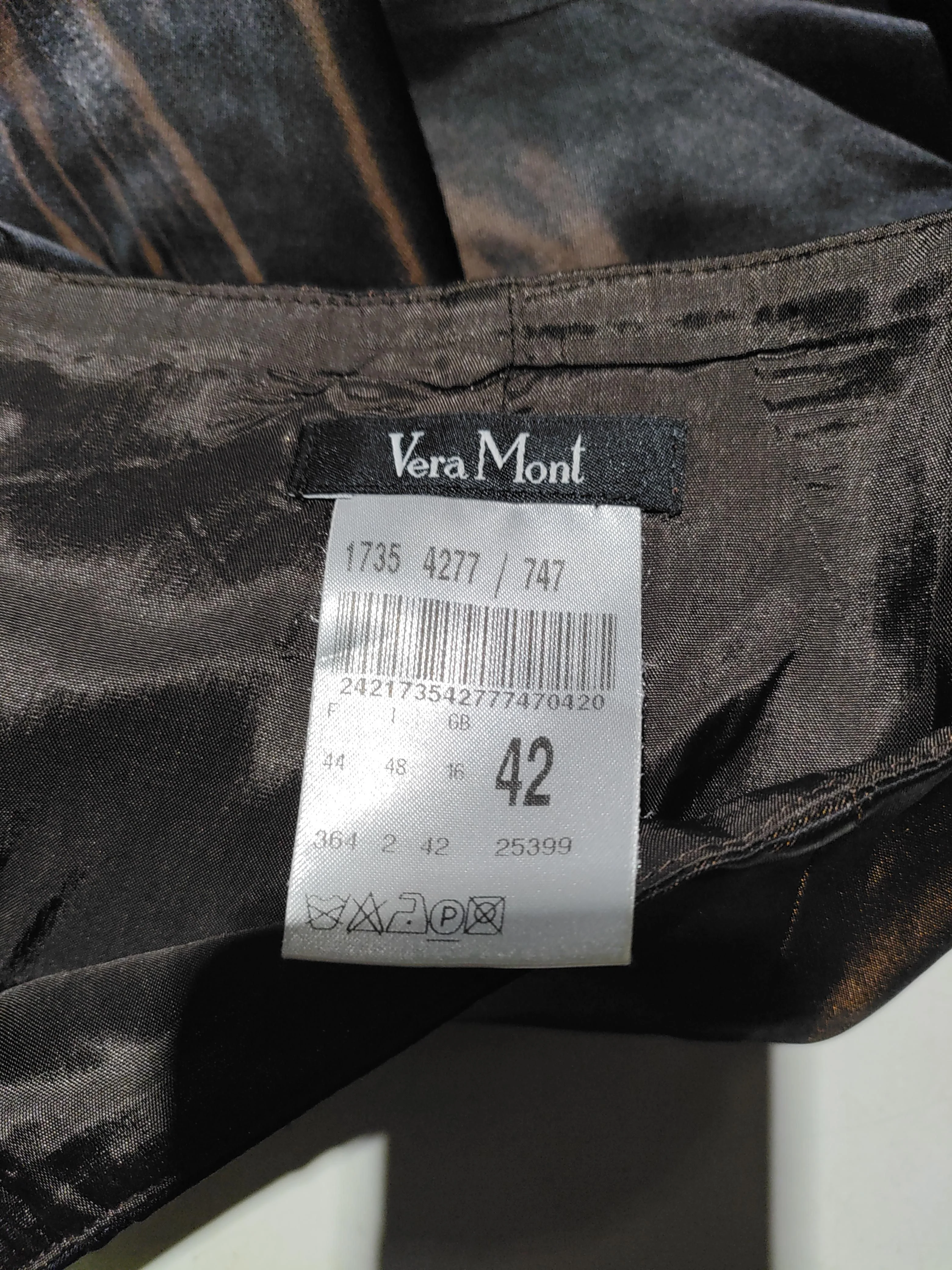 Vera Mont Women's Maxi Skirt L Brown 100% Acetate Long Maxi - Image 5