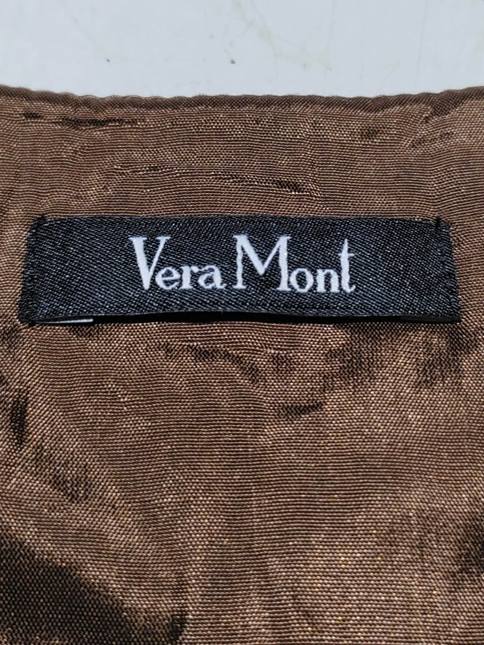 Vera Mont Women's Top UK 14 Brown Acetate with Other Basic - Image 5