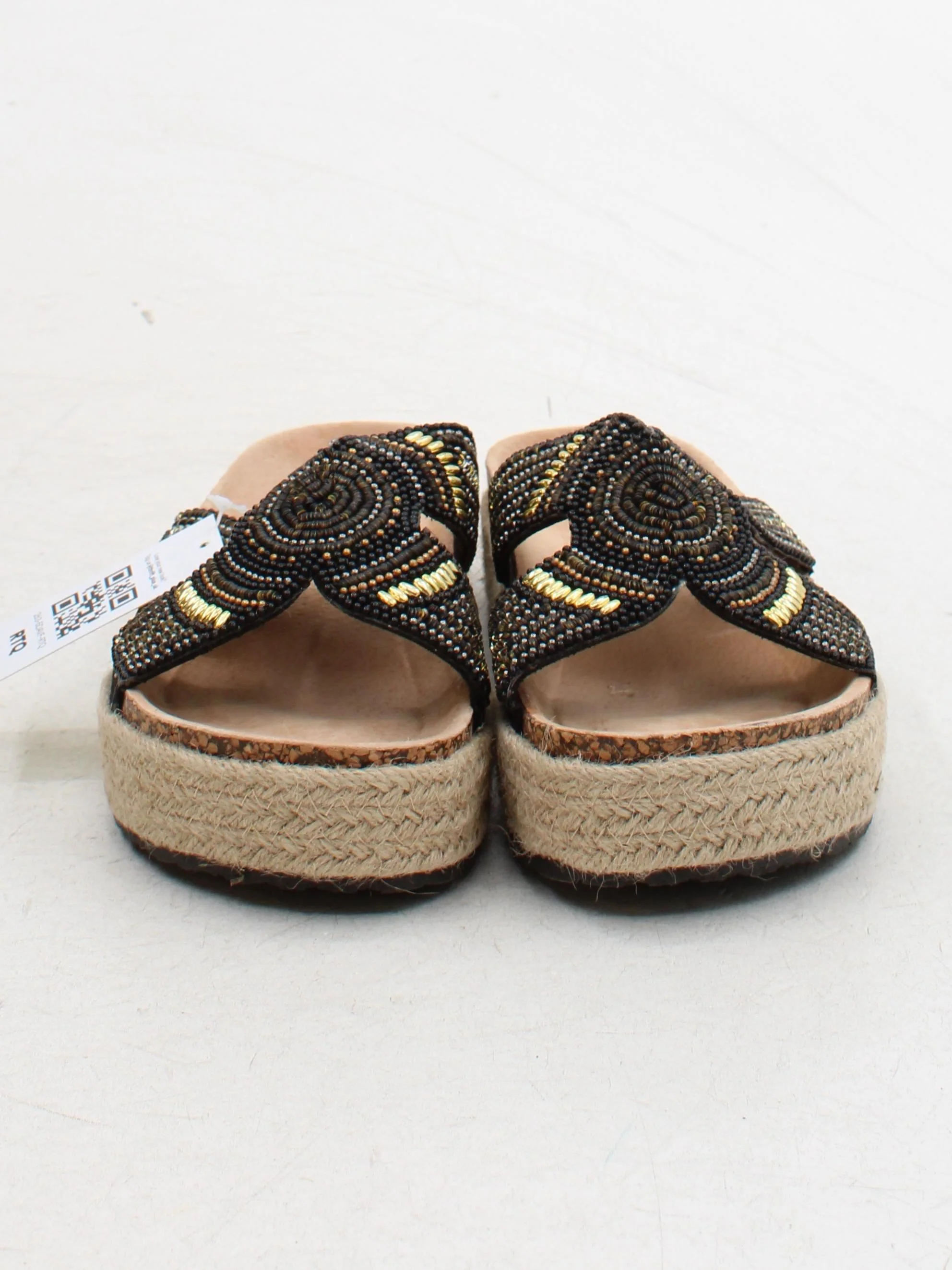 Vera Pelle Women's Sandals UK 6 Black 100% Leather Espadrille - Image 2