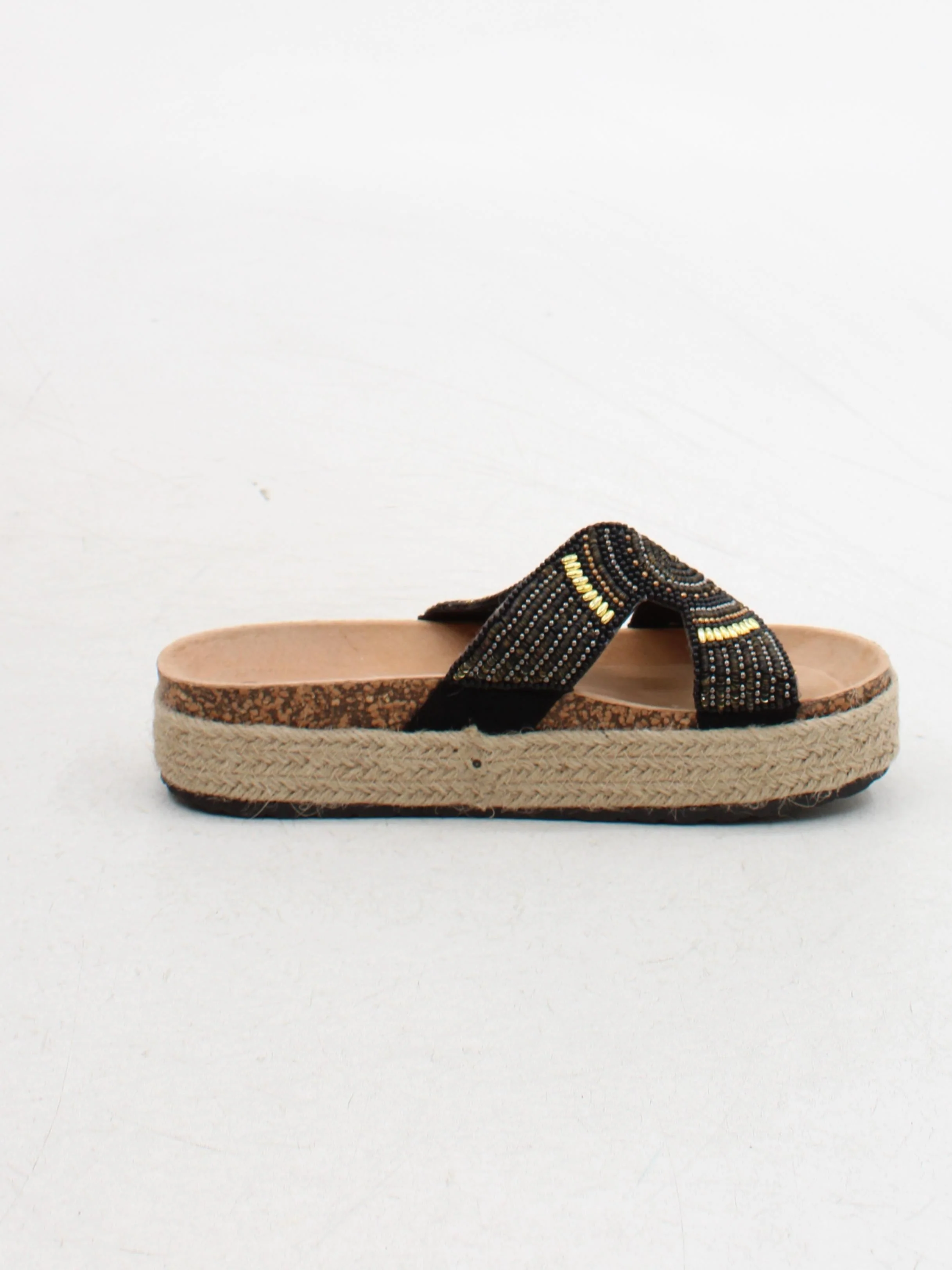 Vera Pelle Women's Sandals UK 6 Black 100% Leather Espadrille - Image 5