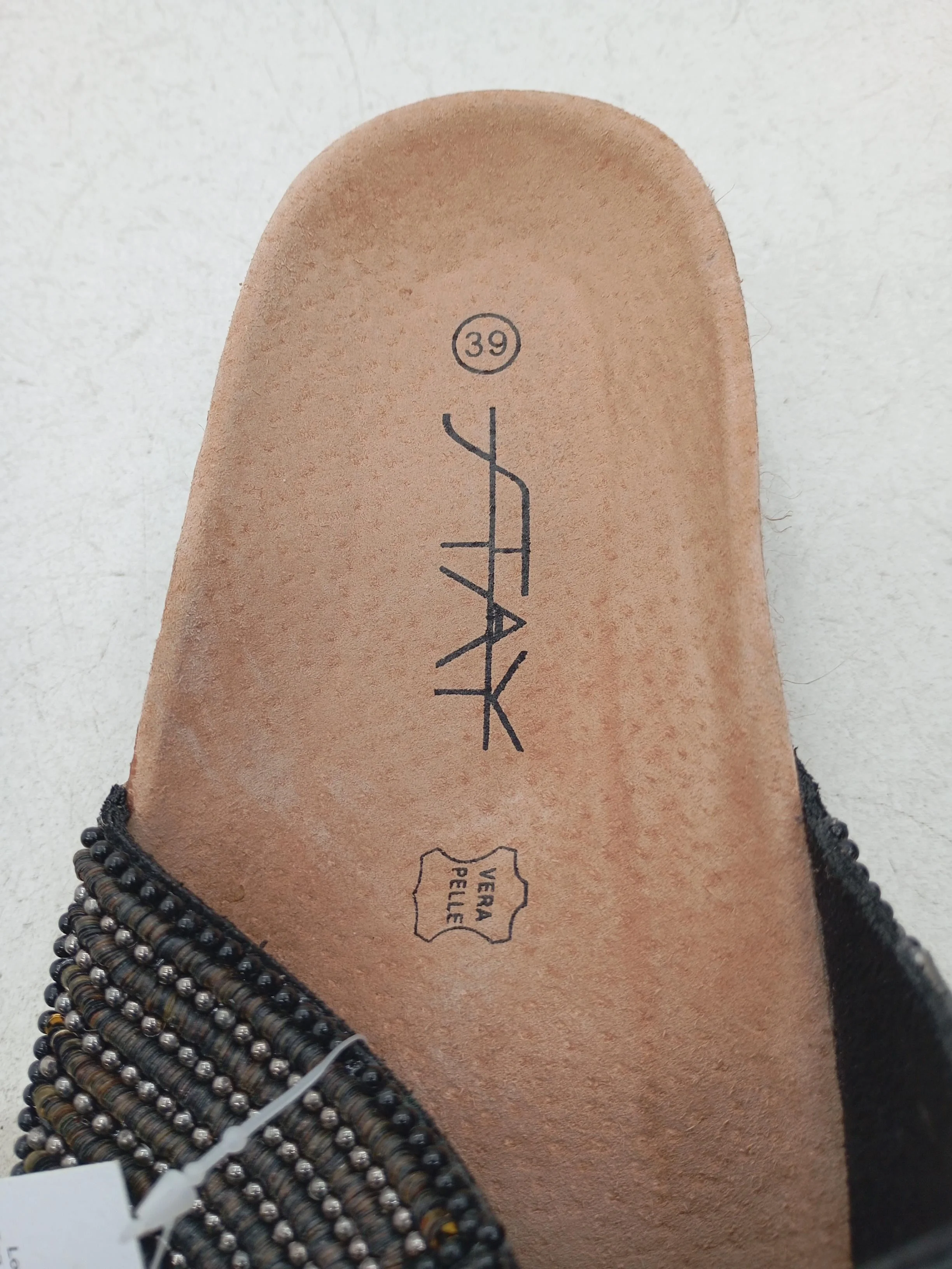 Vera Pelle Women's Sandals UK 6 Black 100% Leather Espadrille - Image 6