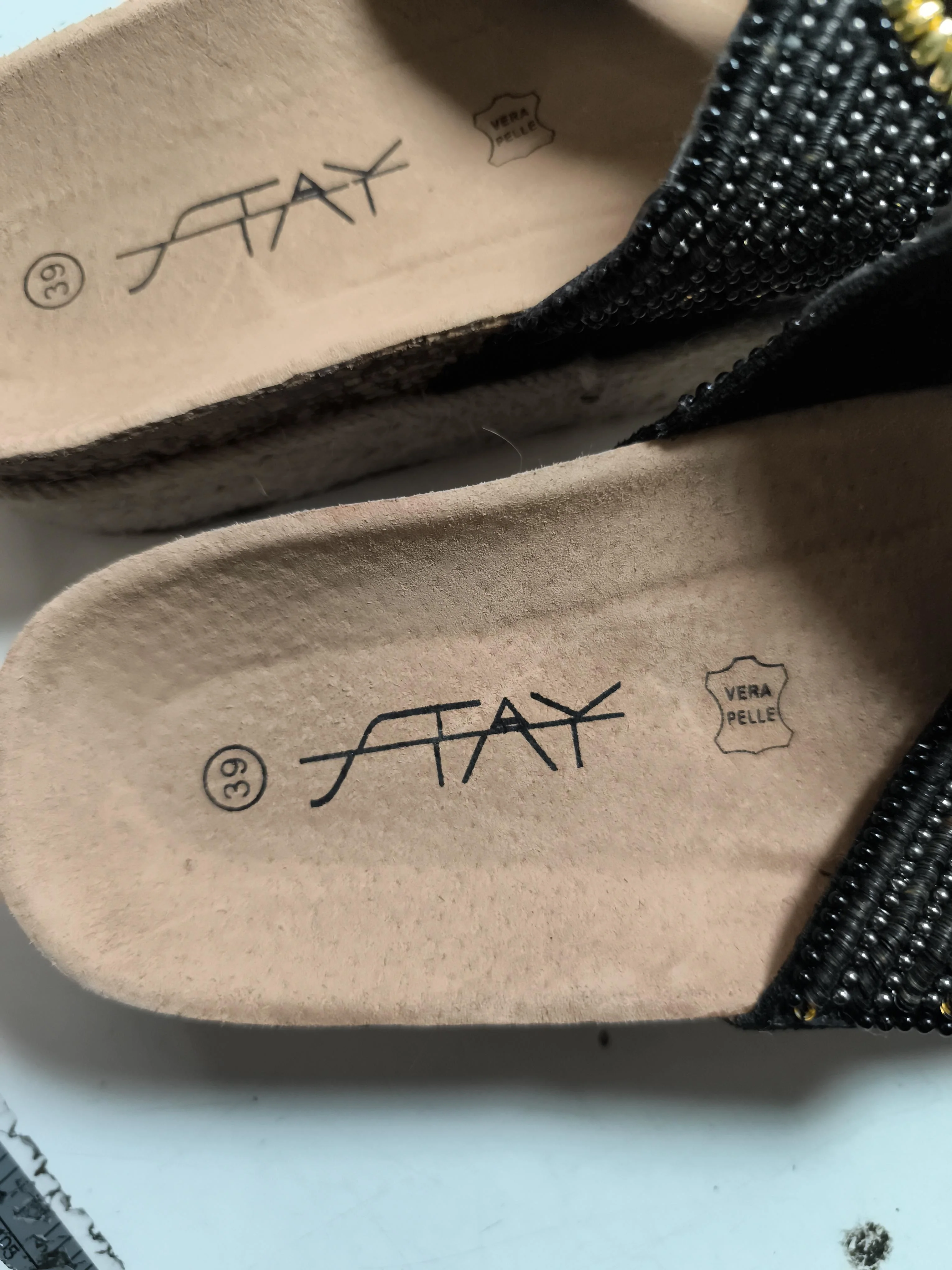 Vera Pelle Women's Sandals UK 6 Black 100% Leather Espadrille - Image 8
