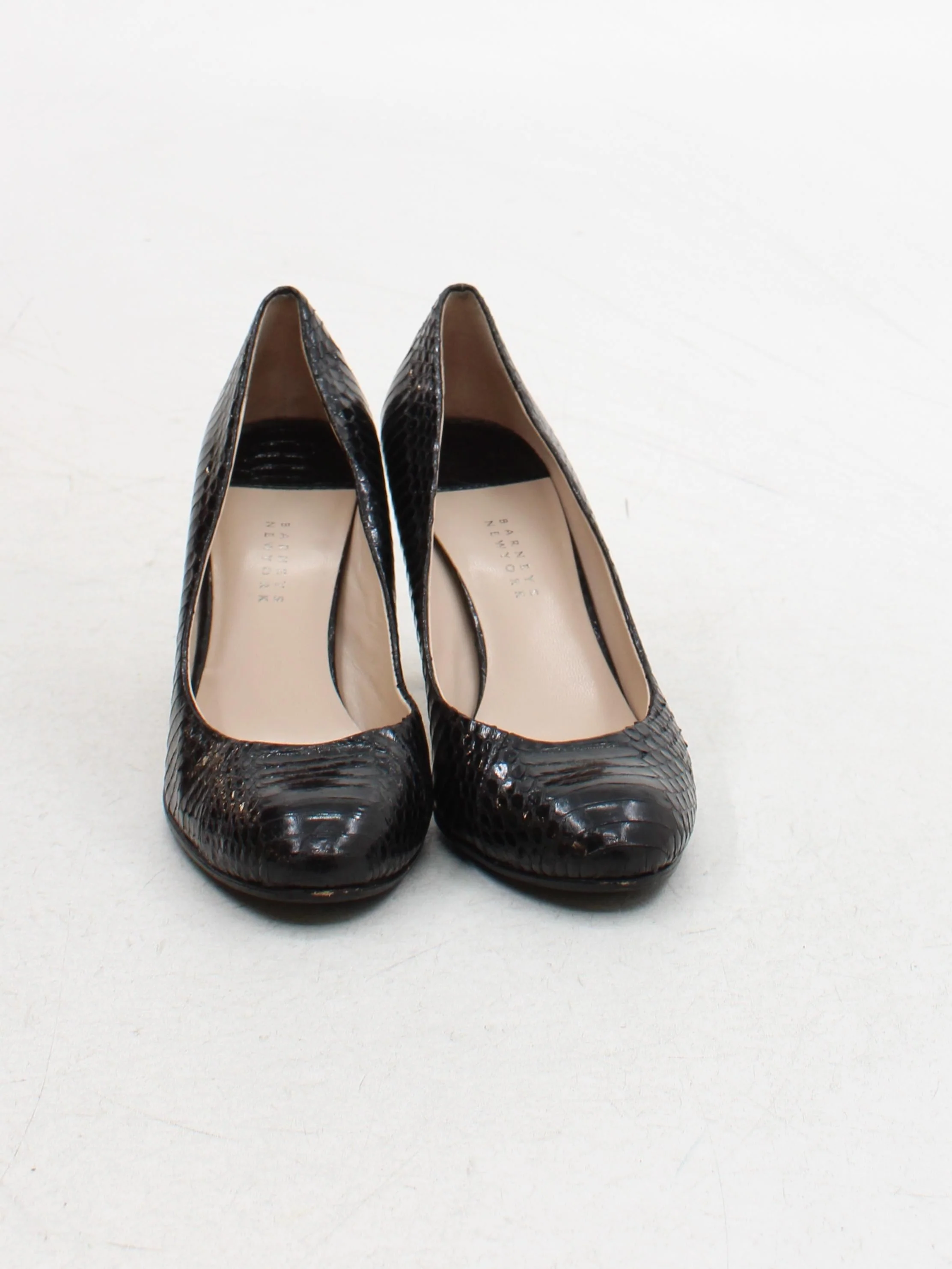 Vero Cuoio Women's Heels UK 4.5 Black Animal Print 100% Leather Court - Image 2