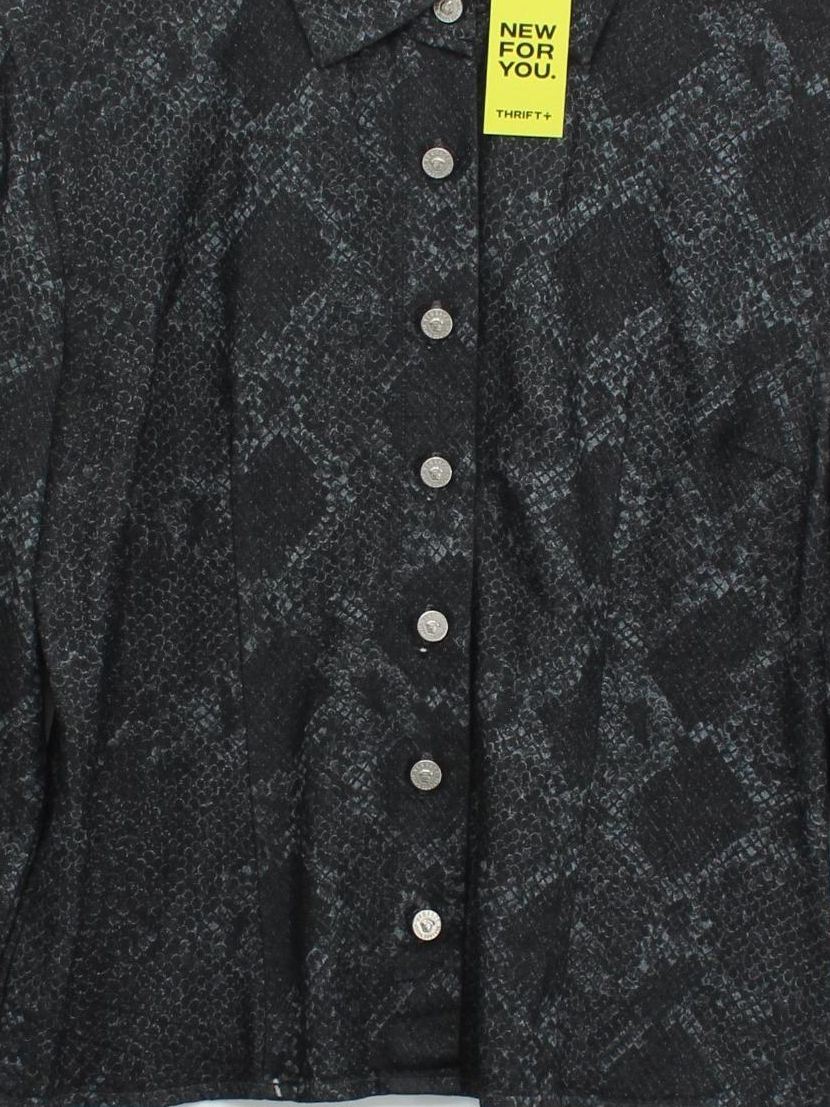 Versace Women's Shirt S Black Viscose with Polyamide, Elastane Basic - Image 3