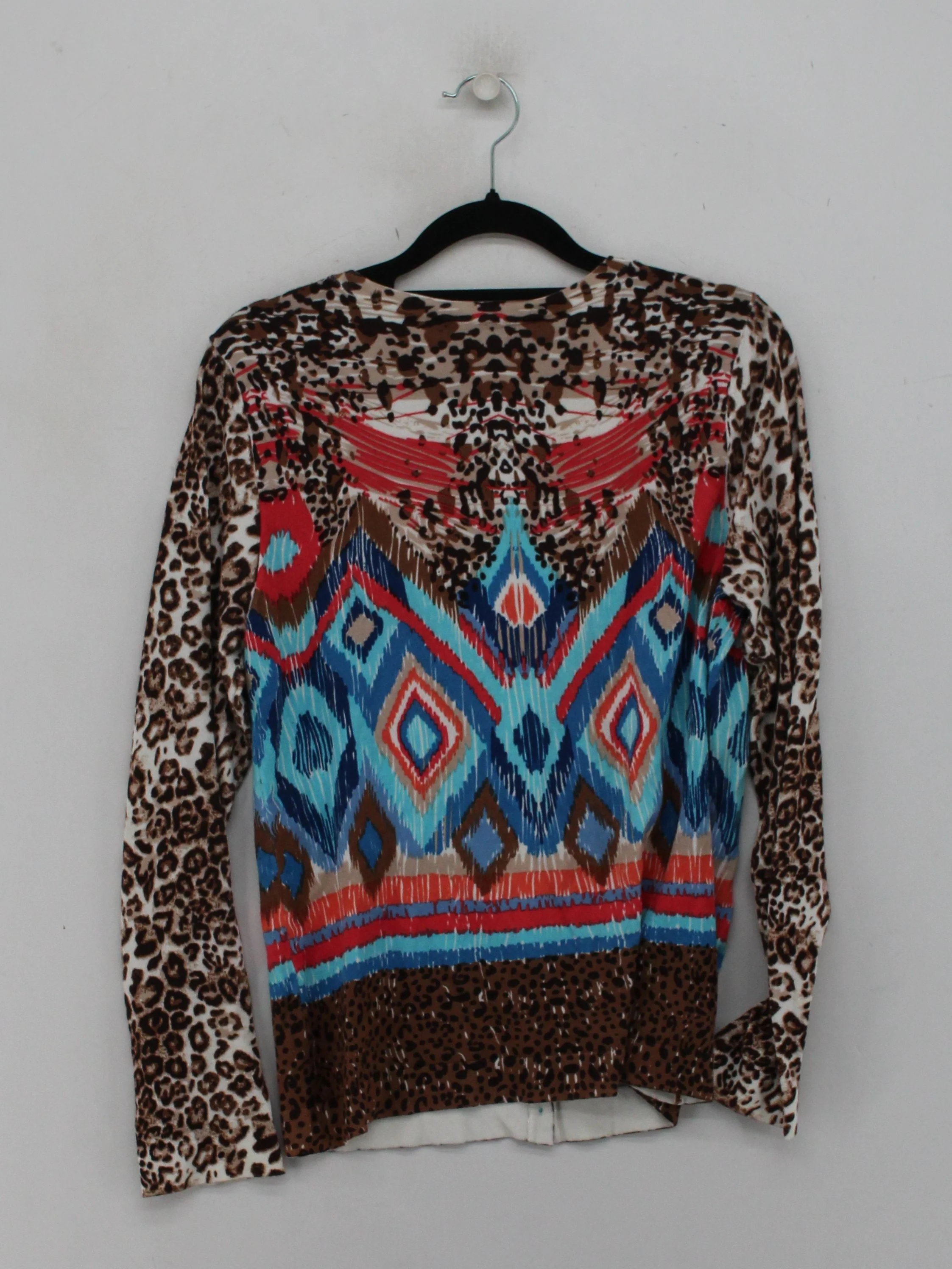 Via Appia Women's Cardigan M Multi Animal Print 100% Other V-Neck Cardigan - Image 2
