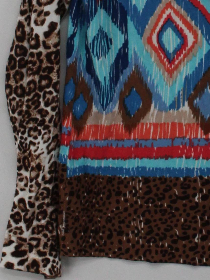 Via Appia Women's Cardigan M Multi Animal Print 100% Other V-Neck Cardigan - Image 4