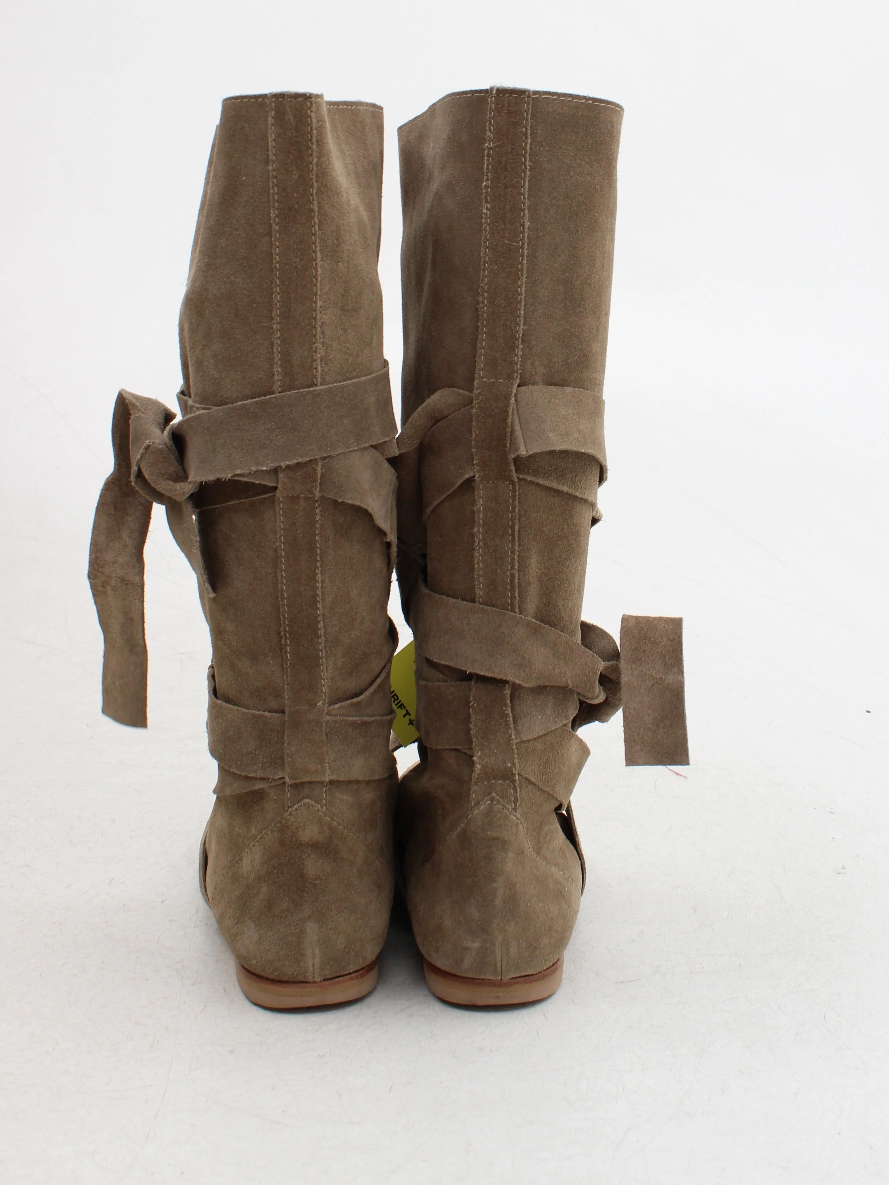 Vibram Women's Boots UK 3 Brown 100% Suede Combat - Image 3