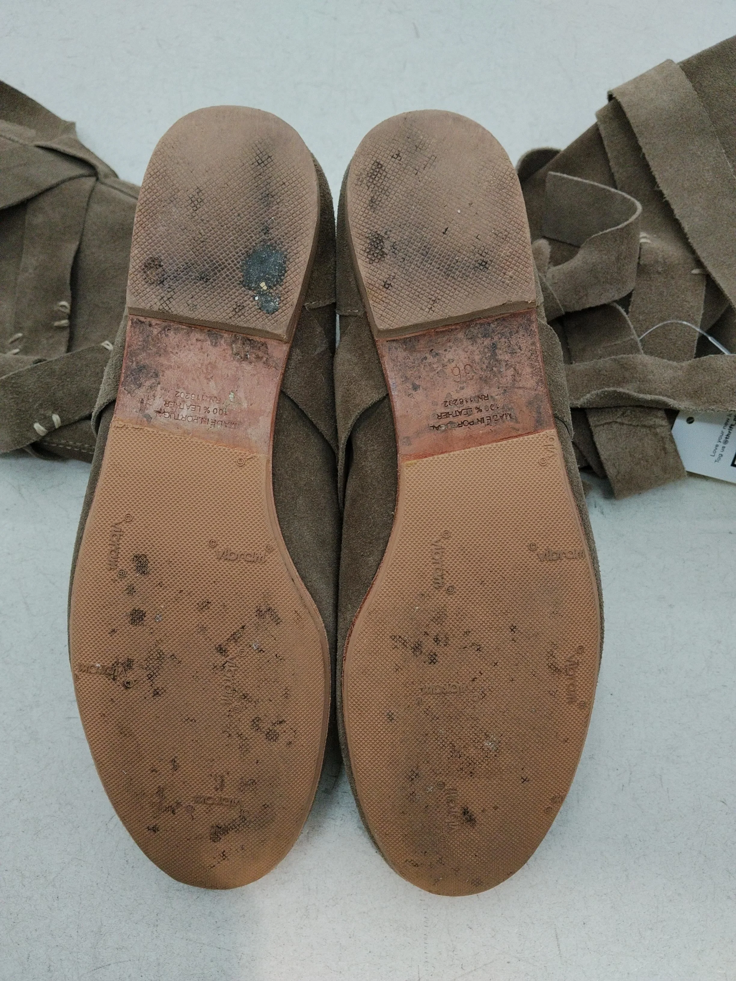 Vibram Women's Boots UK 3 Brown 100% Suede Combat - Image 6