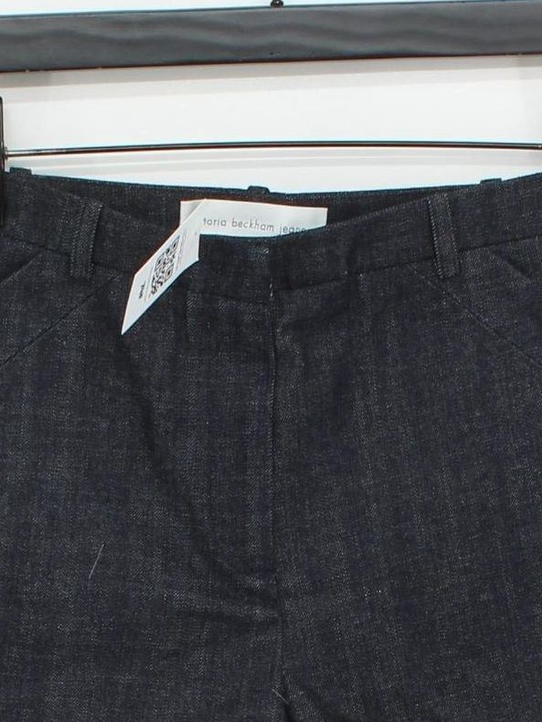 Victoria Beckham Women's Shorts UK 8 Blue 100% Cotton Cut-Off - Image 3
