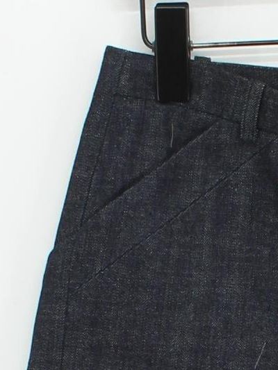 Victoria Beckham Women's Shorts UK 8 Blue 100% Cotton Cut-Off - Image 4
