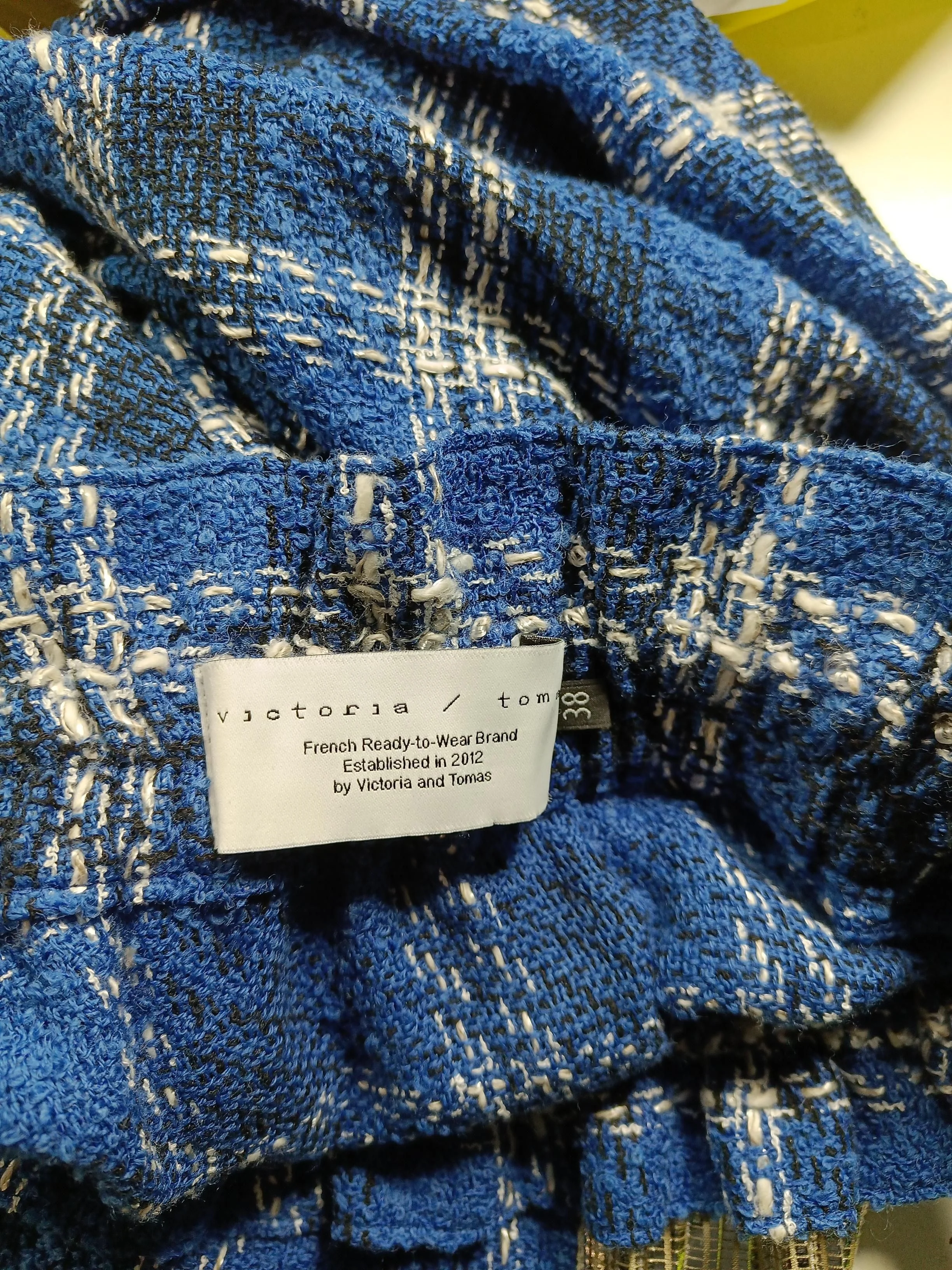 Victoria / Tomas Women's Midi Skirt UK 10 Blue Wool - Image 5