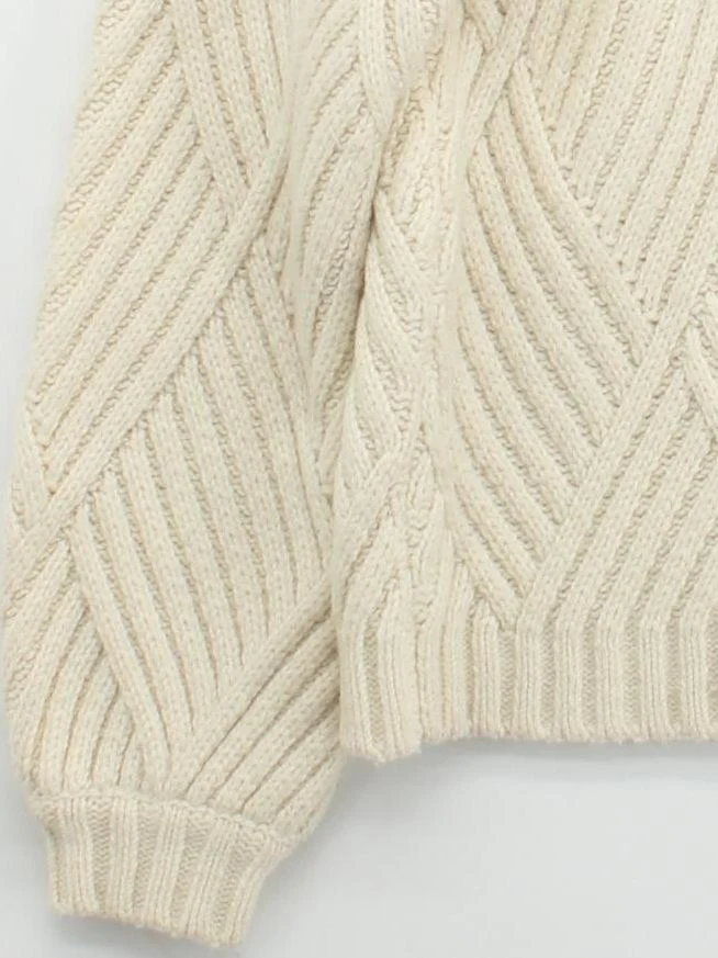 Victoria Victoria Beckham Women's Jumper XS Cream Wool with Nylon Pullover - Image 4