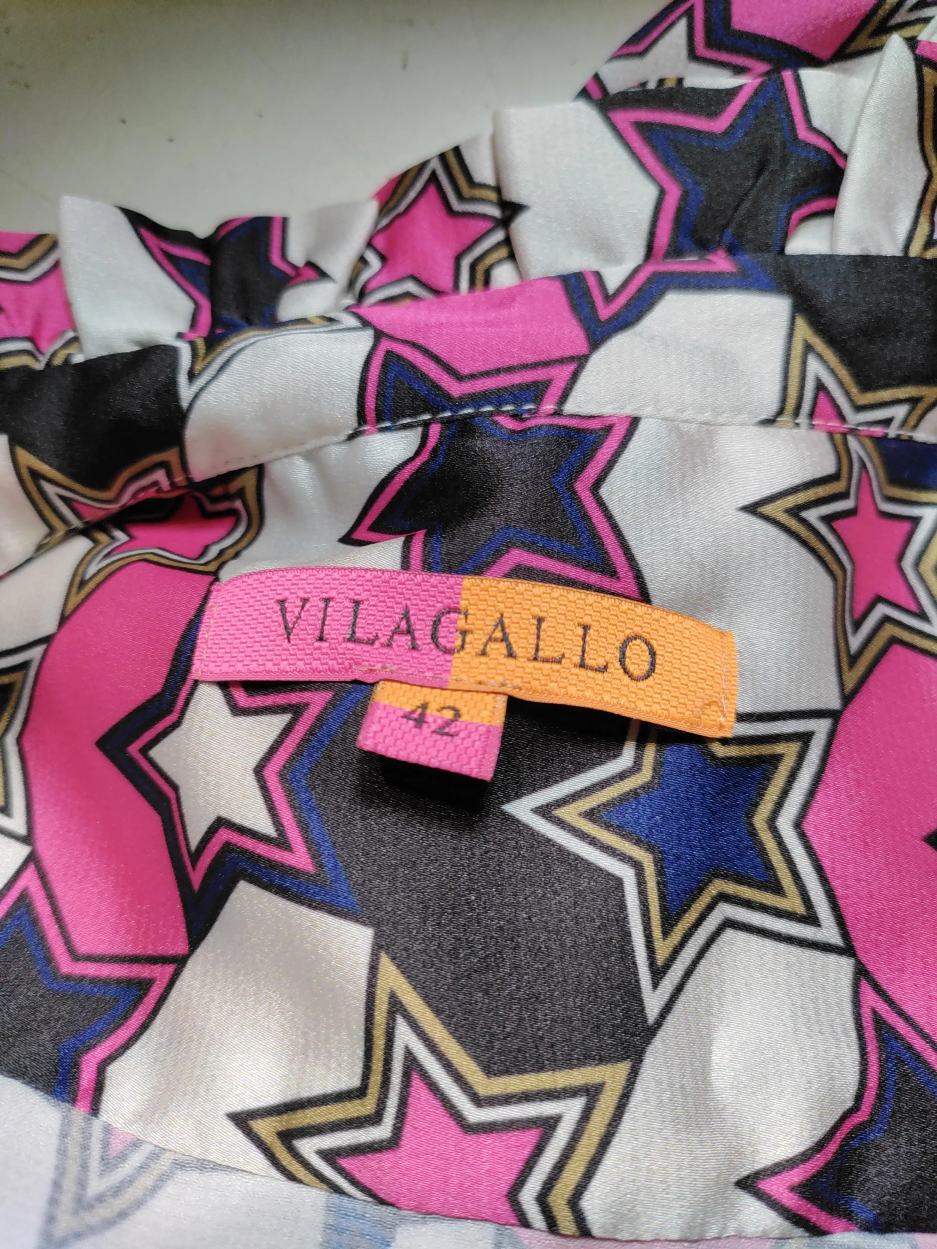 Vilagallo Women's Shirt UK 14 Multi 100% Polyester Long Sleeve Collared Basic - Image 5