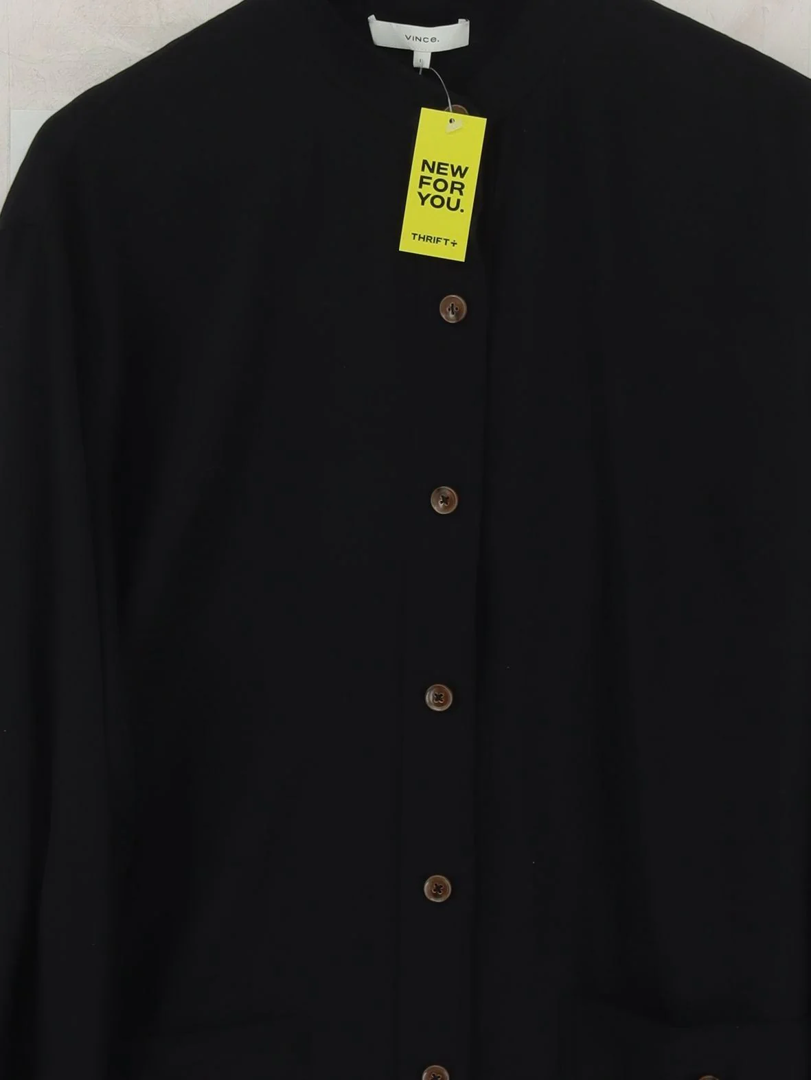 Vince Shirt Maxi Dress L in Black - Image 3