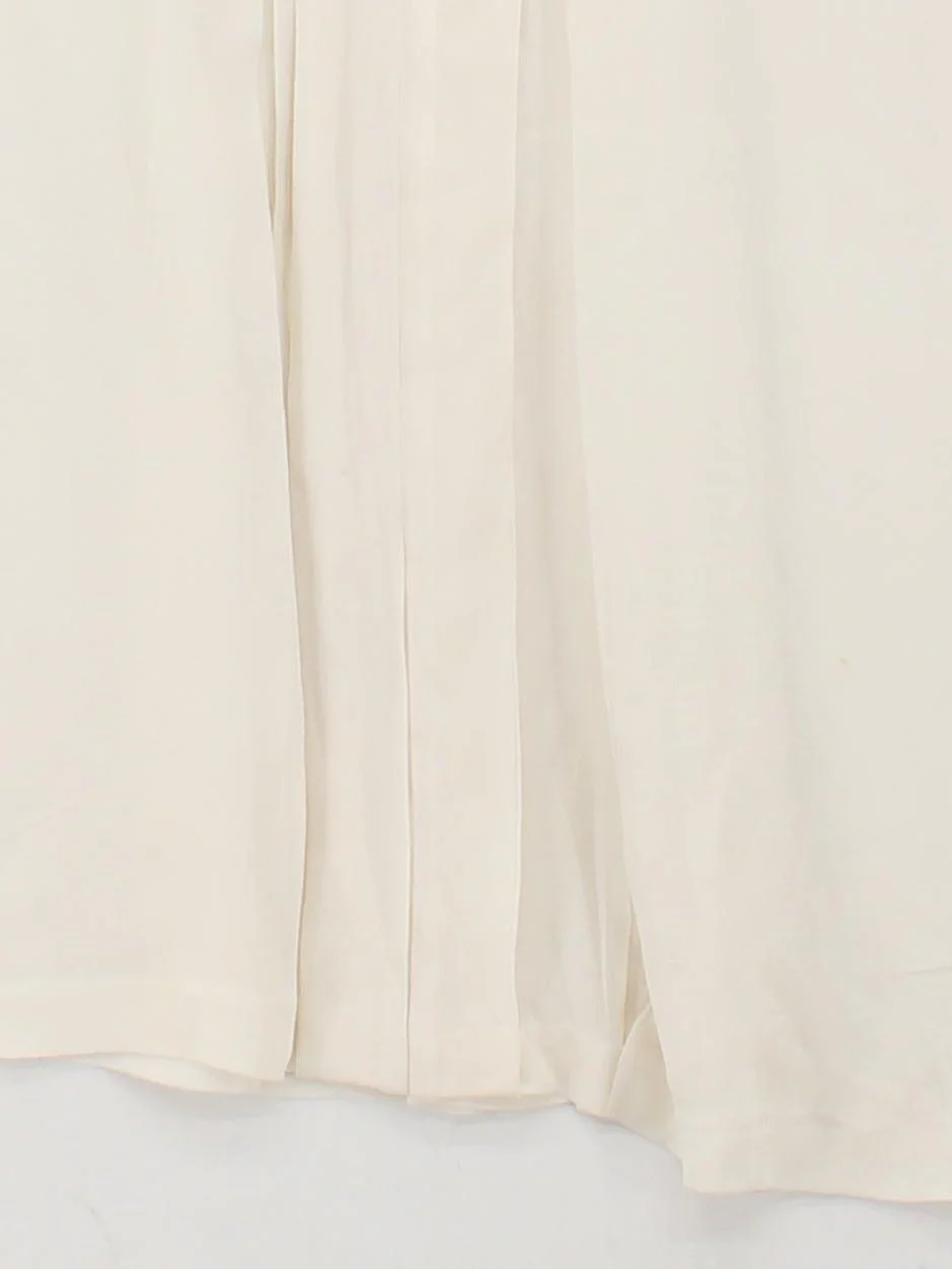 Vince Women's Blouse M Cream 100% Silk 3/4 Sleeve V-Neck Basic - Image 4
