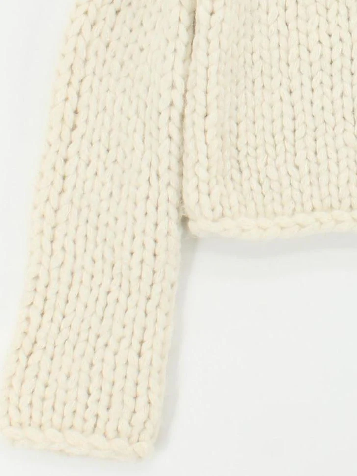Vince Women's Jumper S Cream Wool with Nylon High Neck Pullover - Image 4