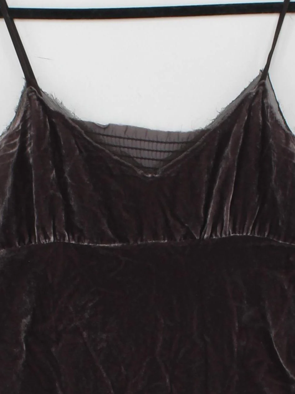 Vince Women's T-Shirt UK 8 Brown Rayon with Silk Sleeveless V-Neck Camisole - Image 3
