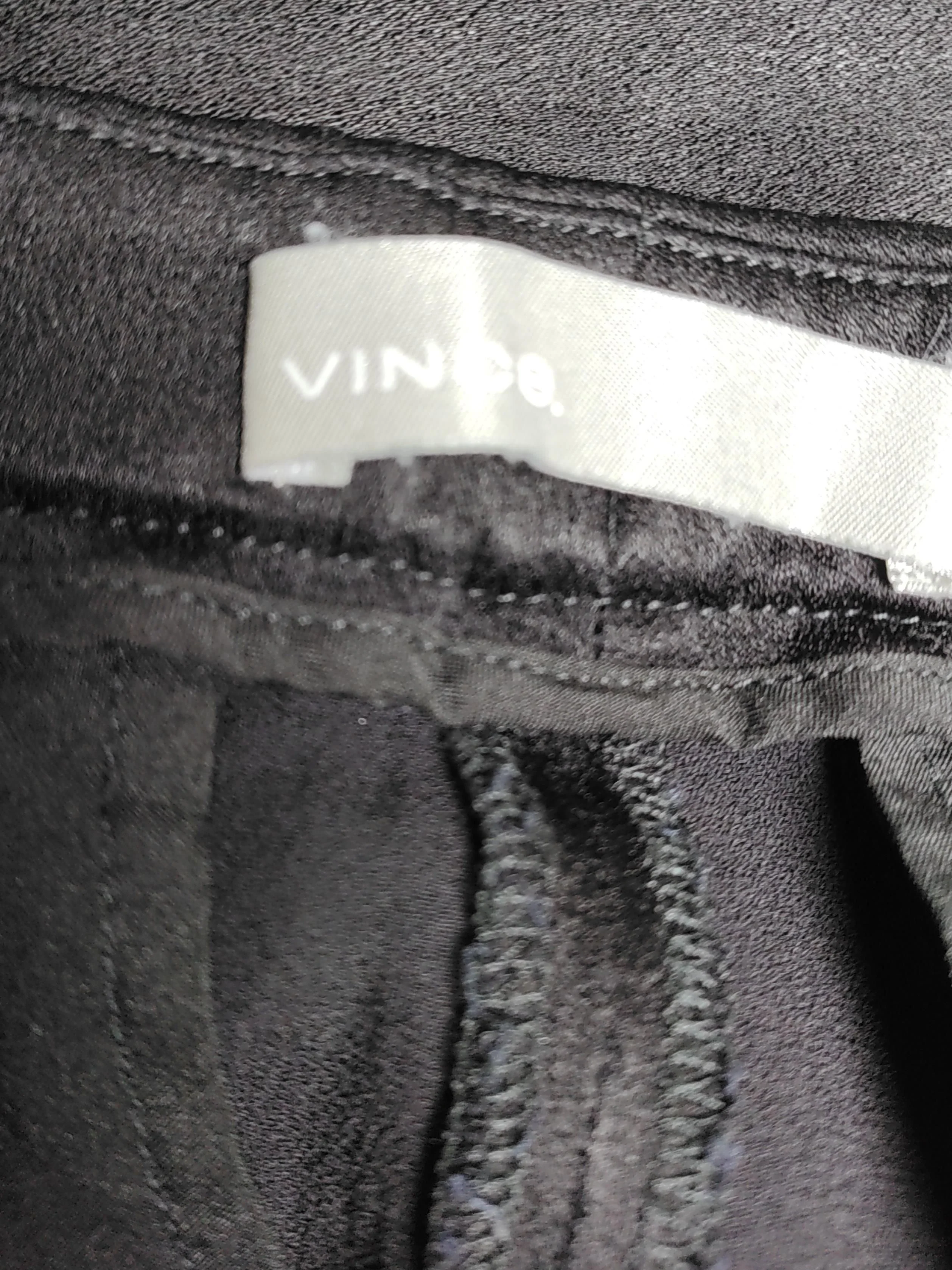 Vince Women's Trousers UK 10 Black Viscose with Acetate Wide-Leg Cropped - Image 6
