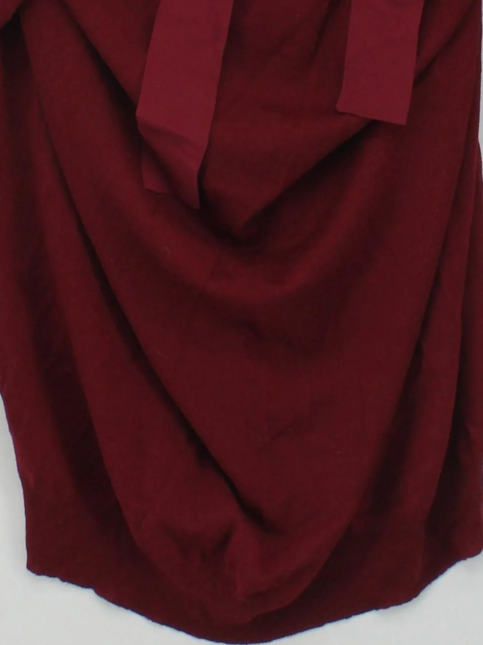 VIONNET Women's Top UK 12 Red Wool with Silk Long Sleeve Round Neck Basic - Image 4