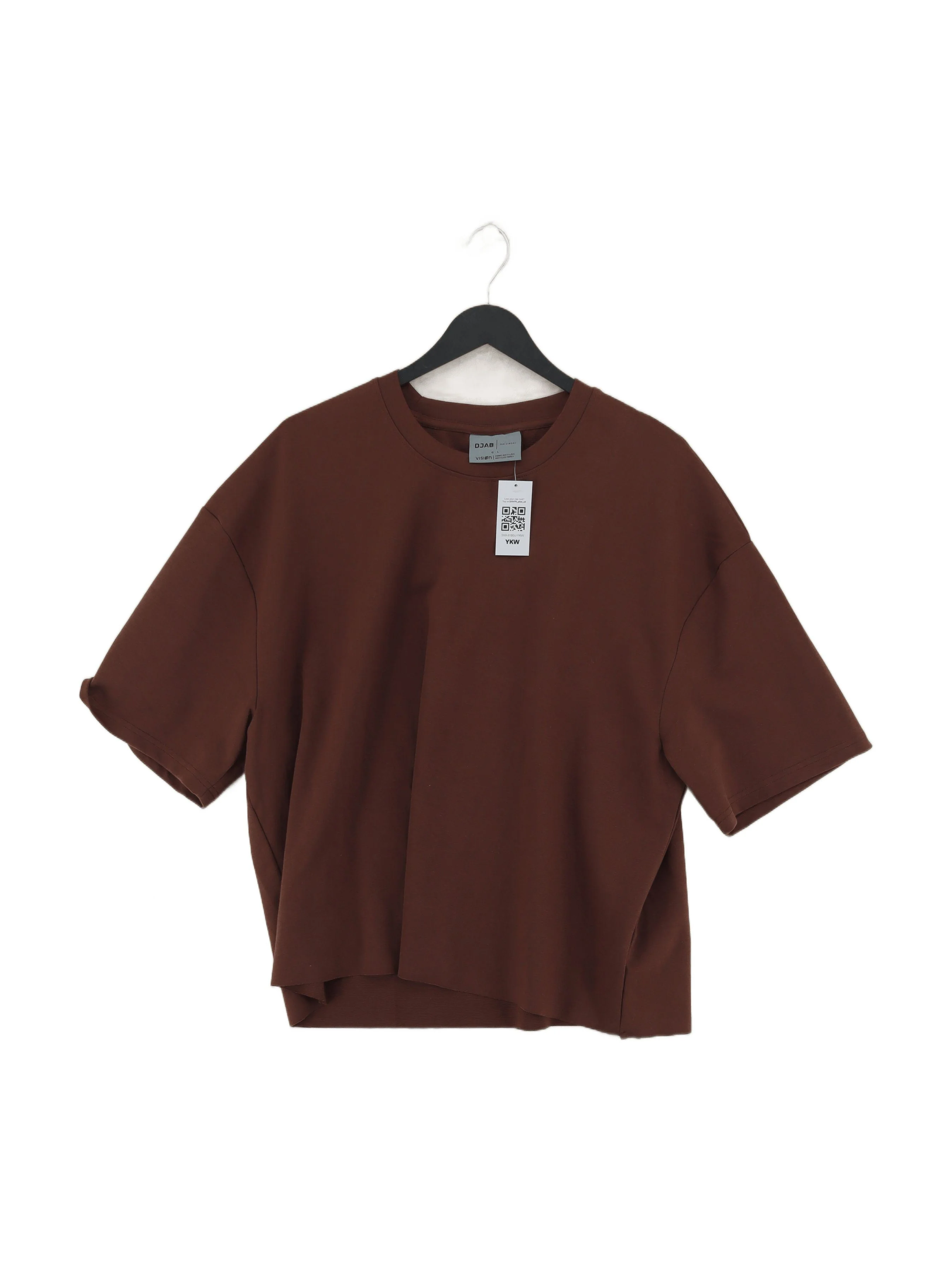 Vision Men's T-Shirt L Brown Polyester with Cotton, Elastane Basic New with tags
