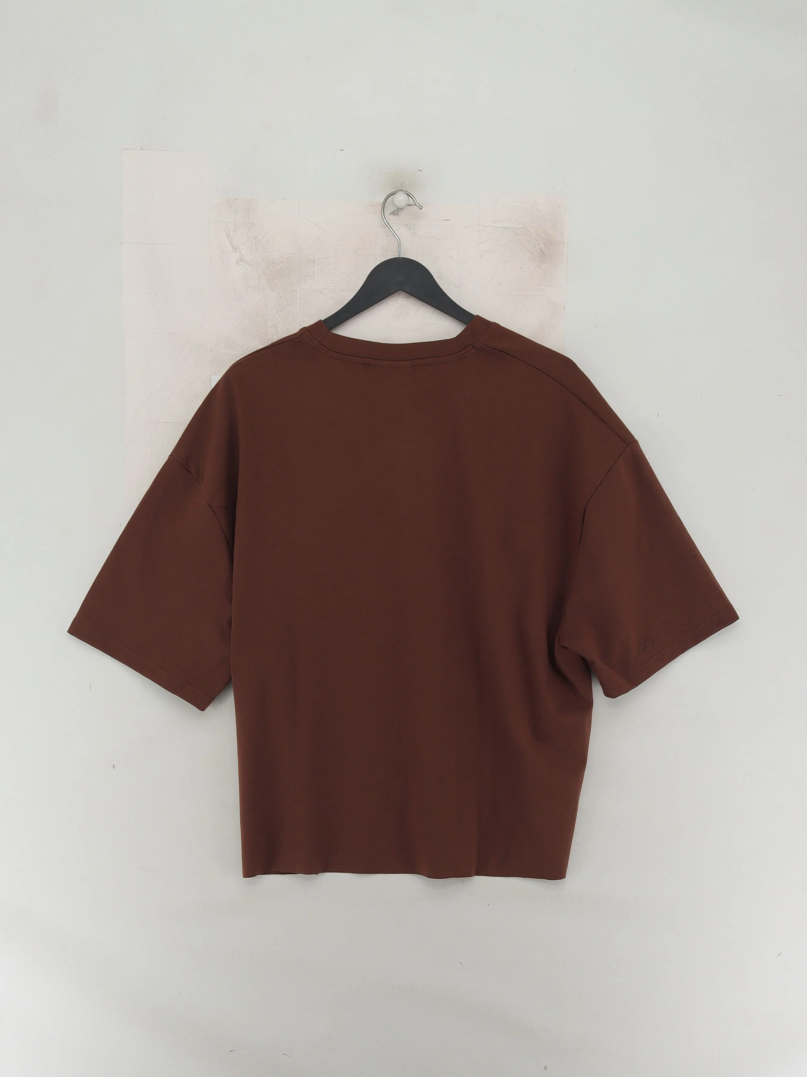 Vision Men's T-Shirt L Brown Polyester with Cotton, Elastane Basic New with tags - Image 2