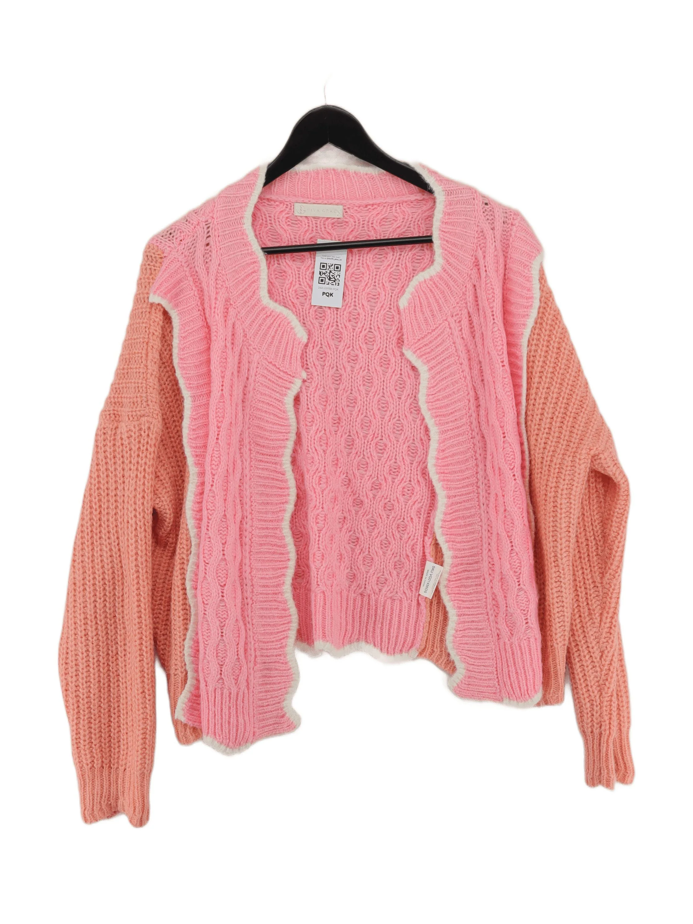 Vita Grace Women's Cardigan M Pink Acrylic with Nylon, Wool, Mohair Cardigan