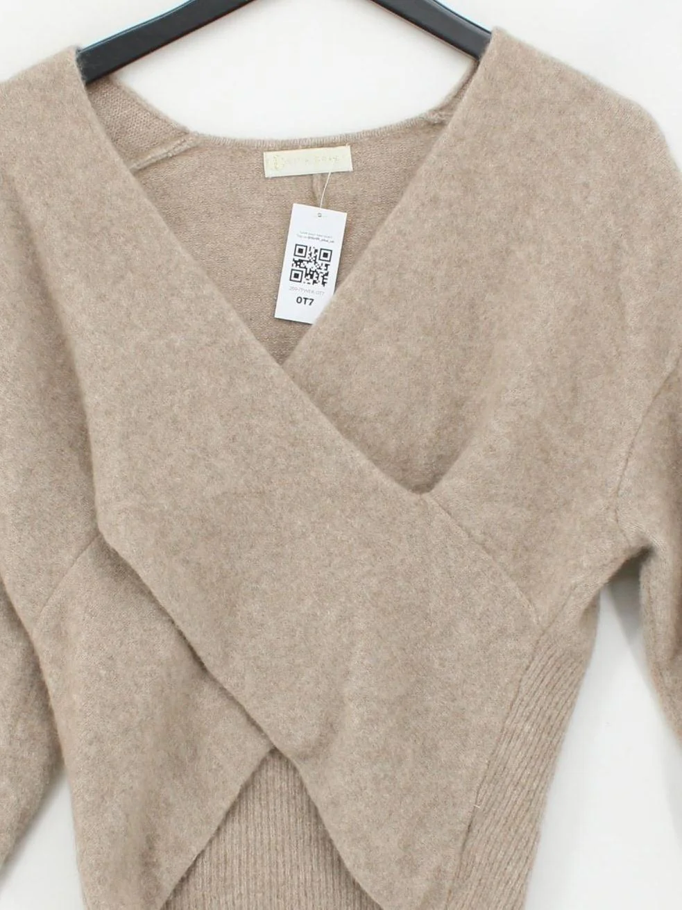 Vita Grace Women's Jumper UK 10 Tan Wool with Mohair, Nylon, Spandex Pullover - Image 3