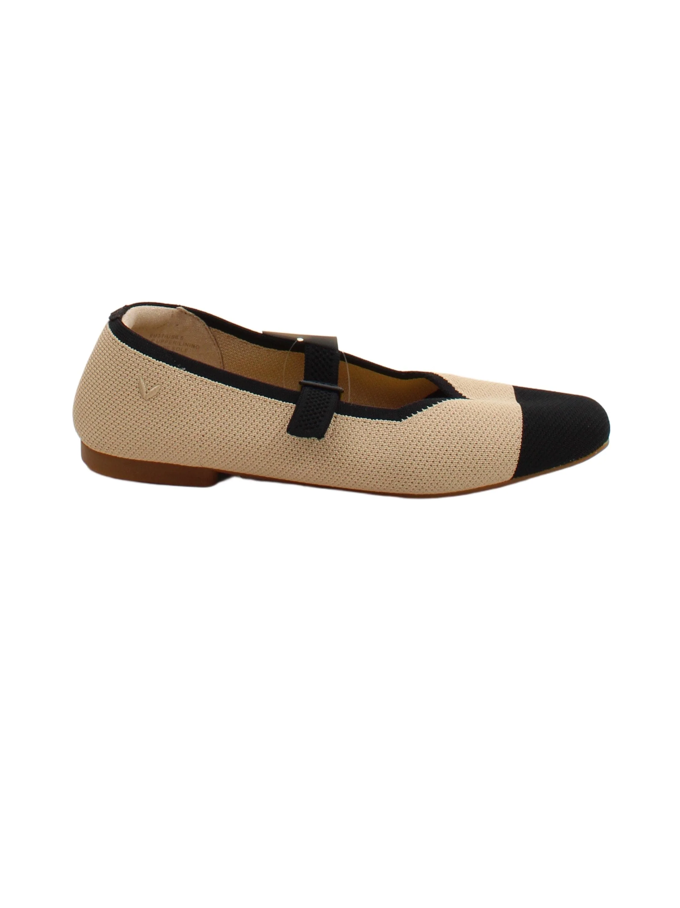 Vivaia Women's Flat Shoes UK 4 Tan Polyester with Other Mary Jane