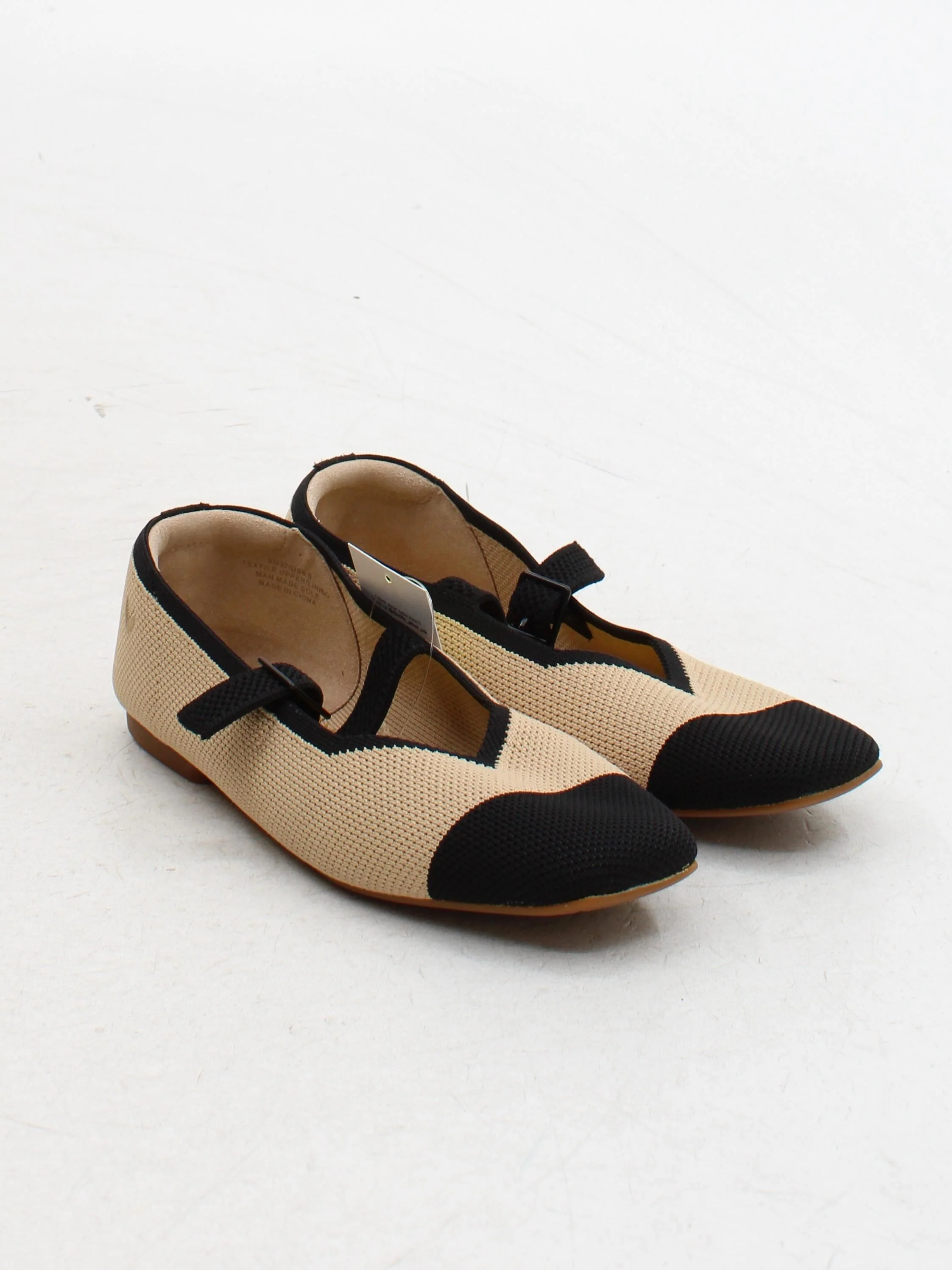 Vivaia Women's Flat Shoes UK 4 Tan Polyester with Other Mary Jane - Image 4