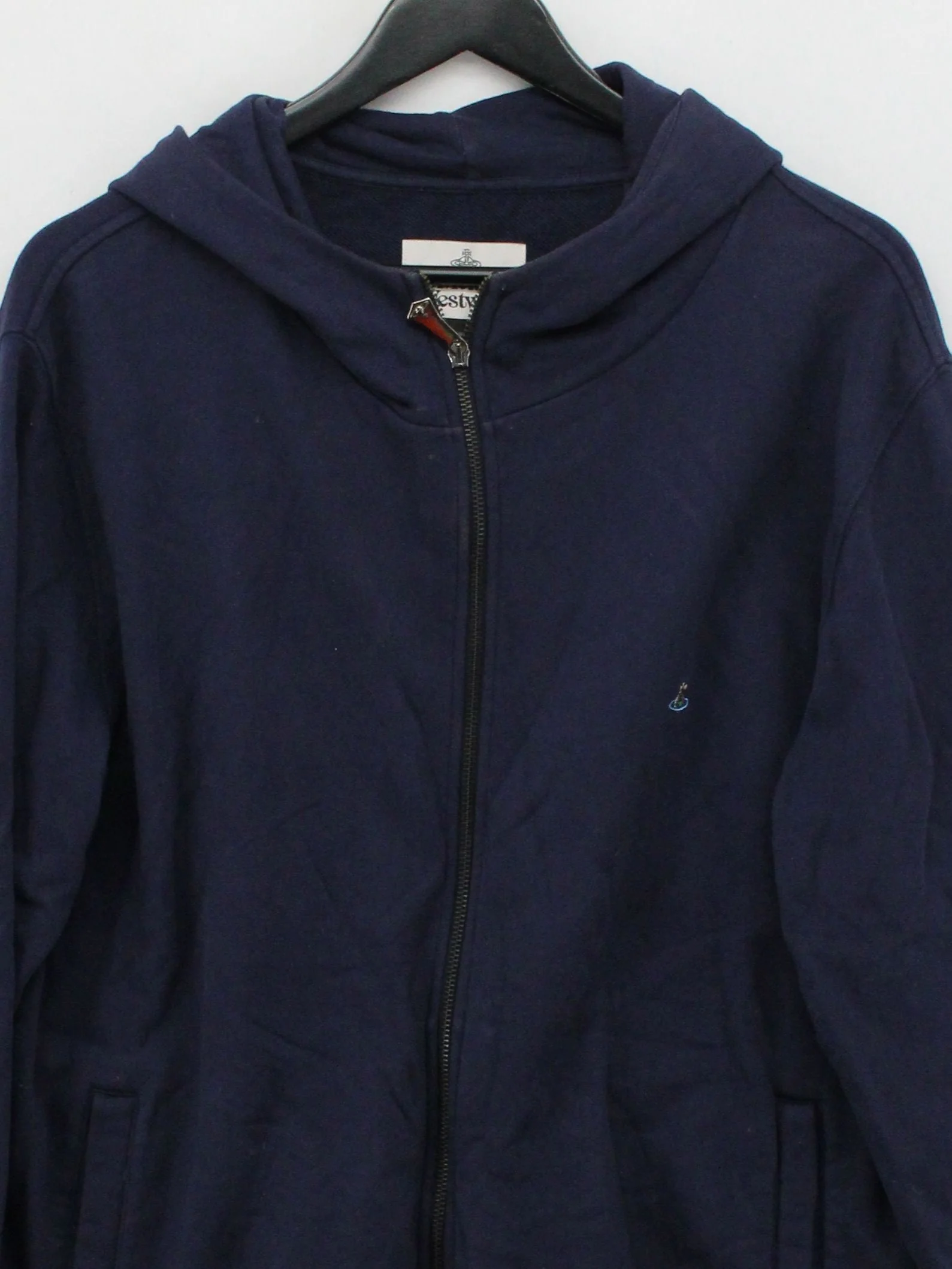 Vivienne Westwood Men's Hoodie XL Blue Cotton with Elastane Pullover - Image 3
