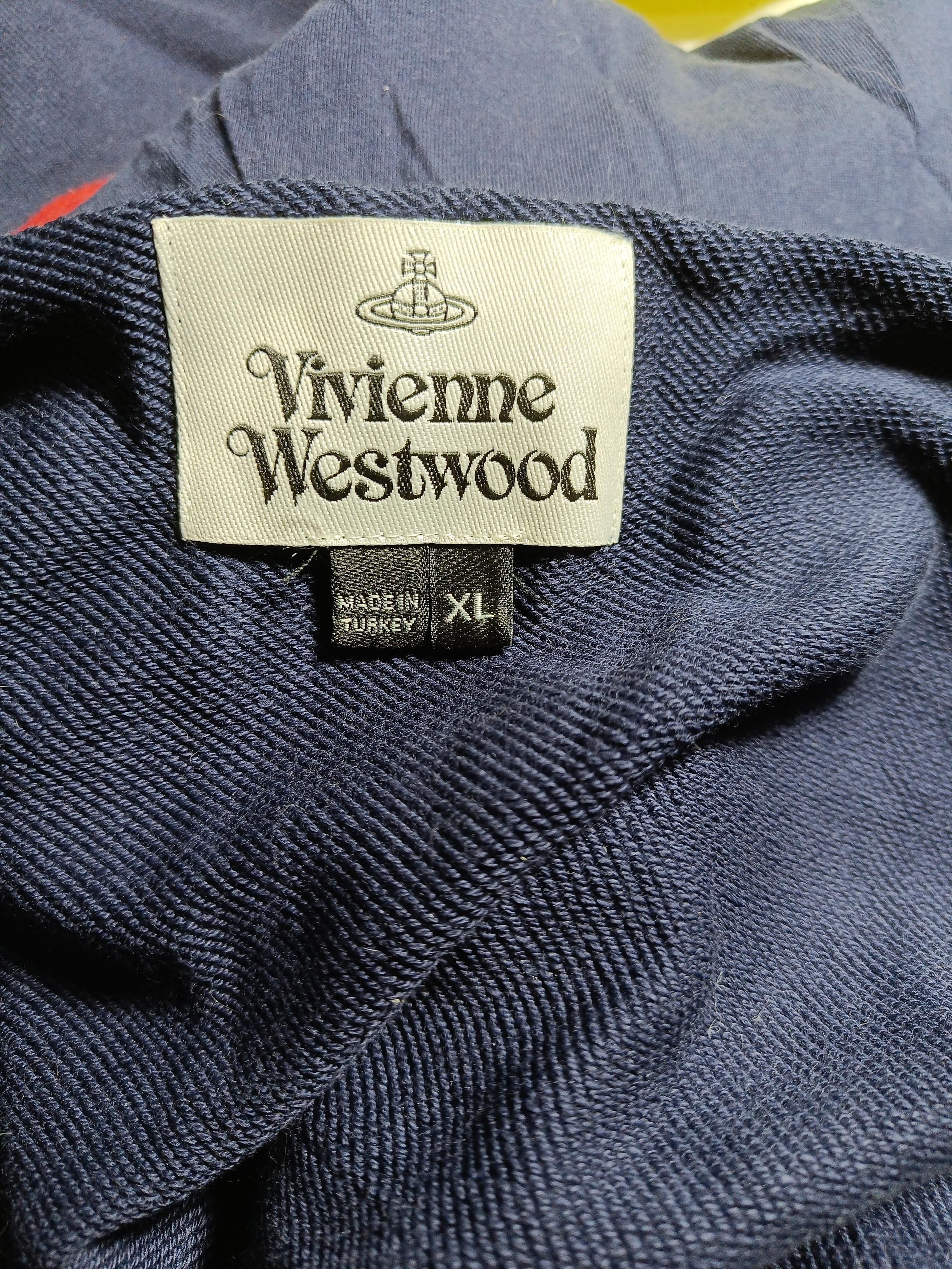 Vivienne Westwood Men's Hoodie XL Blue Cotton with Elastane Pullover - Image 6