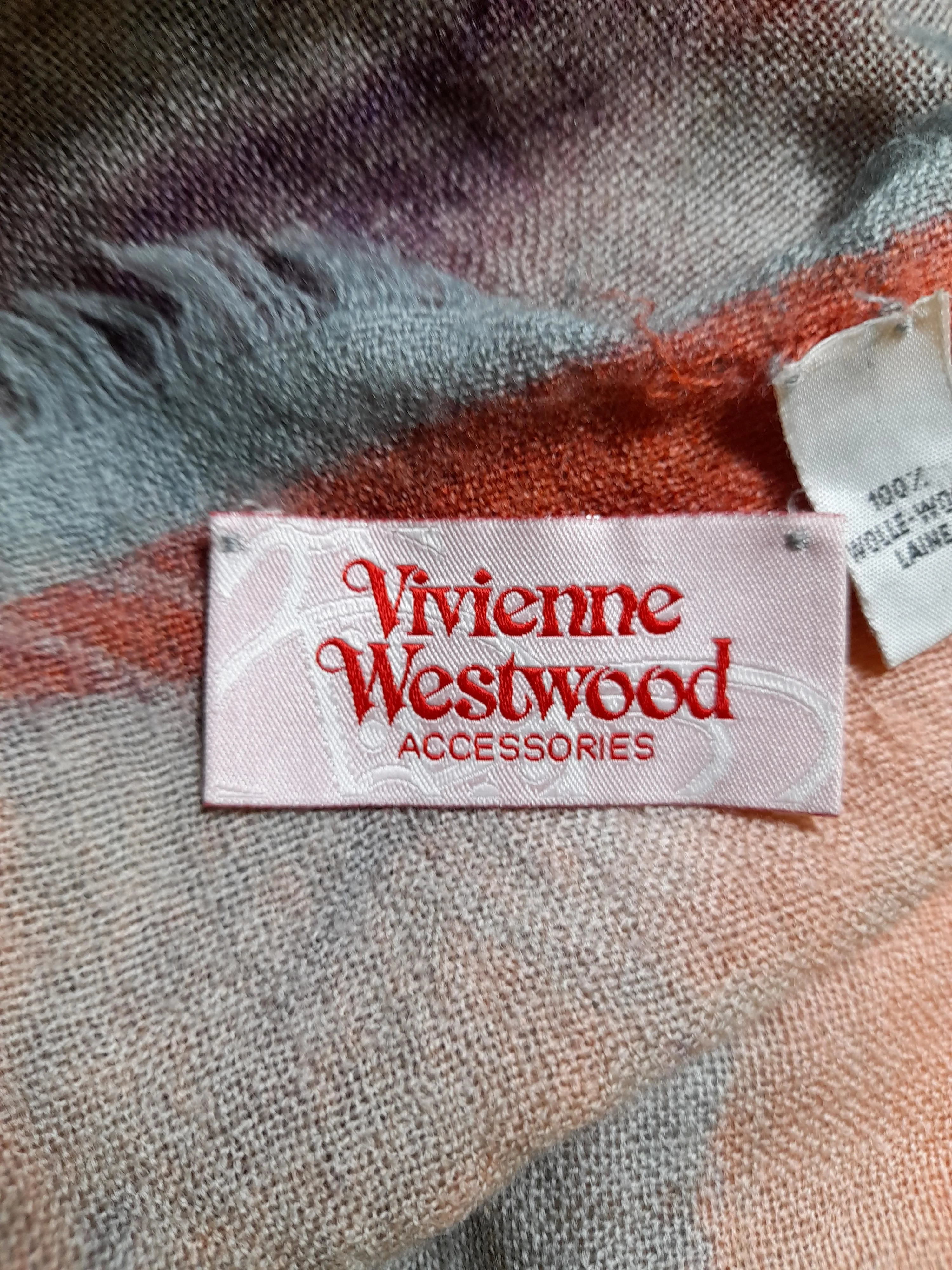 Vivienne Westwood Women's Scarf Multi Graphic 100% Wool Rectangle Scarf - Image 6