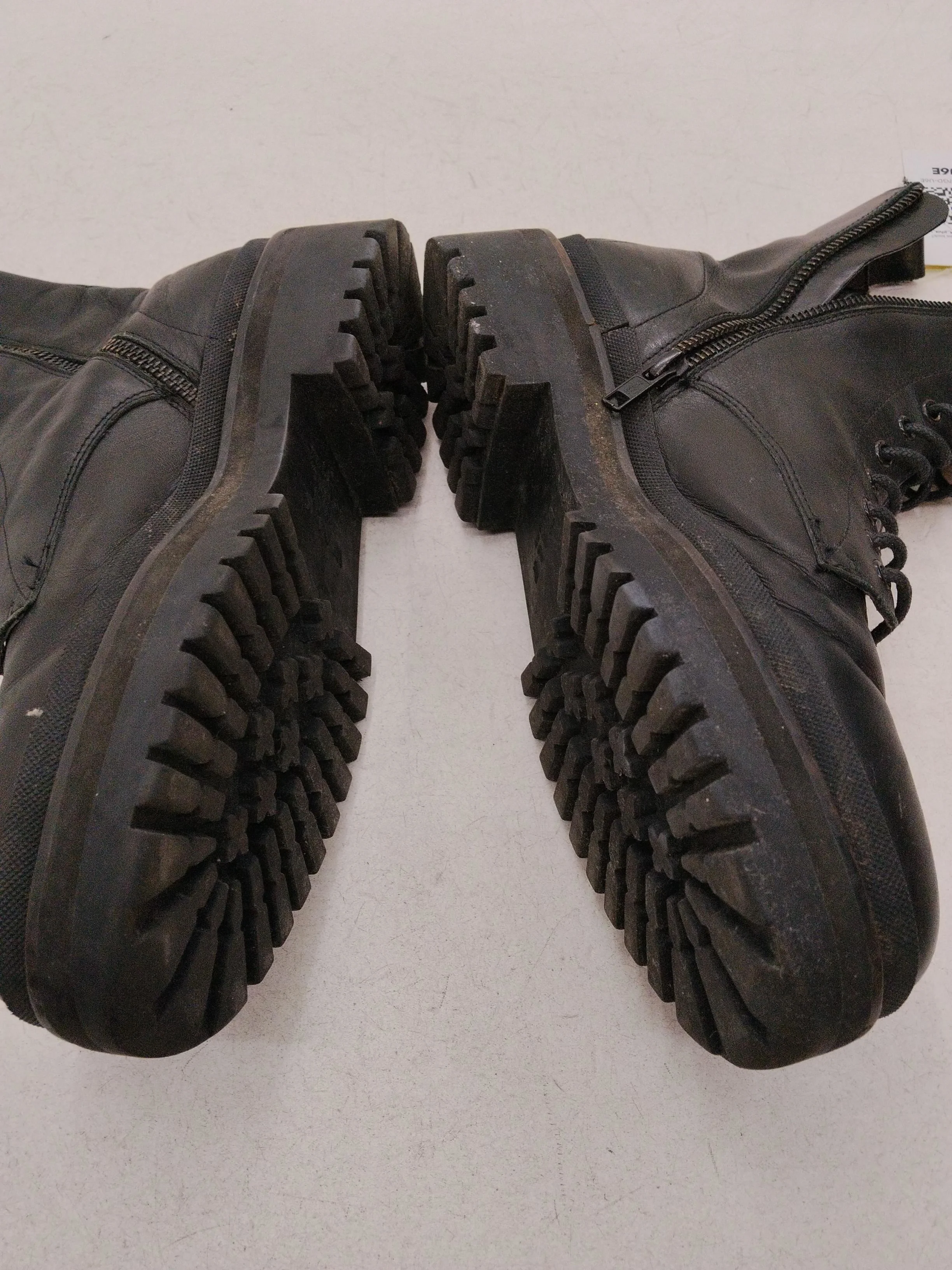 Walk London Women's Boots UK 6.5 Black 100% Leather Combat - Image 7