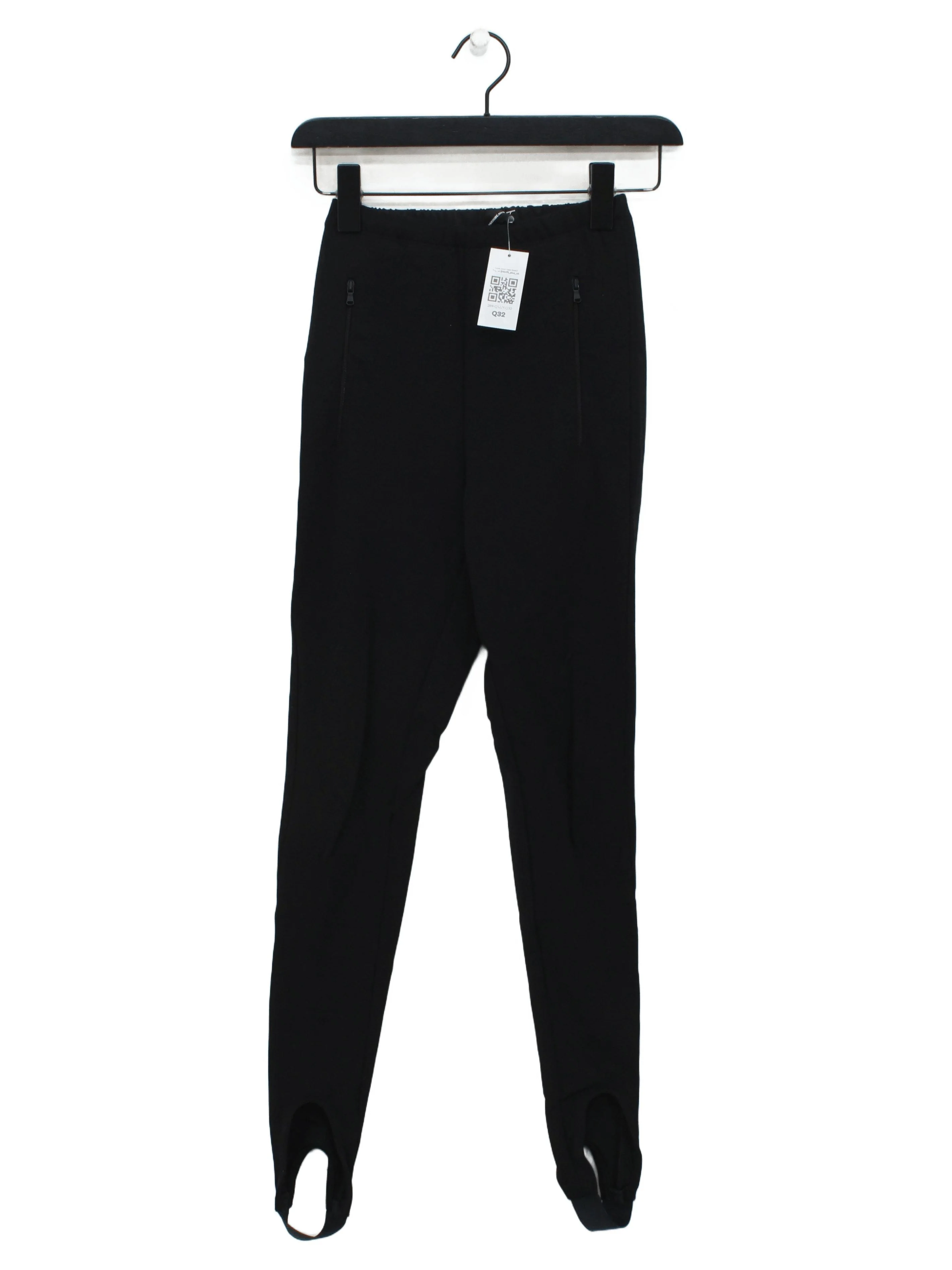 WARDROBE.NYC Women's Trousers XXS Black Viscose with Polyamide, Elastane Chino
