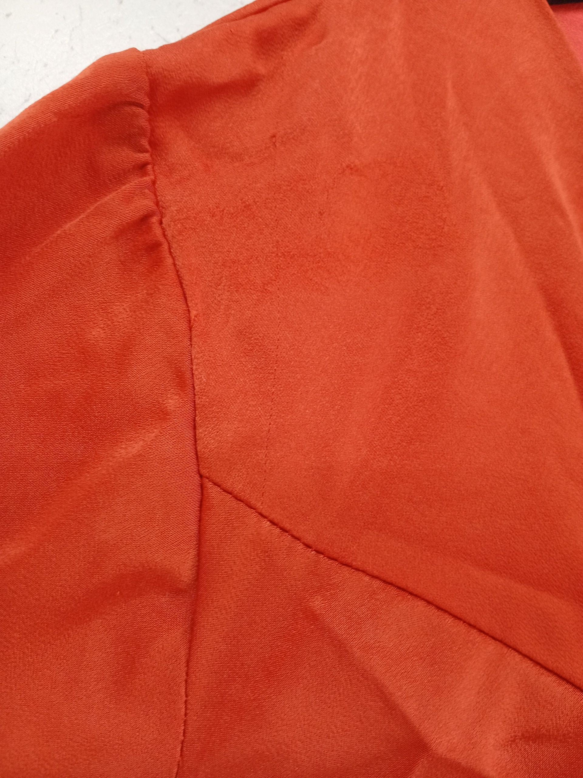 Warehouse A-Line Midi Dress UK16 in Orange RRP £59 - Image 5