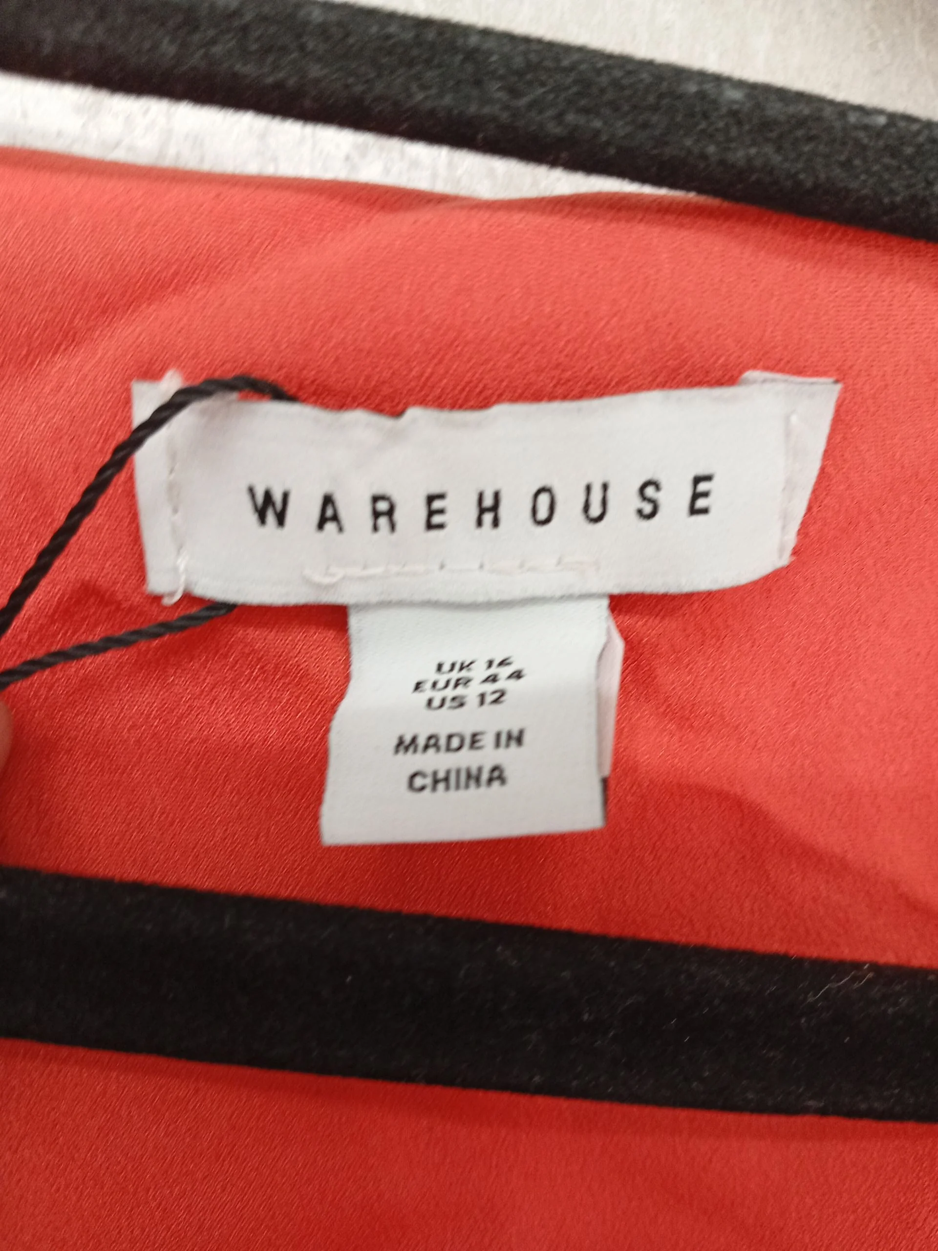 Warehouse A-Line Midi Dress UK16 in Orange RRP £59 - Image 6