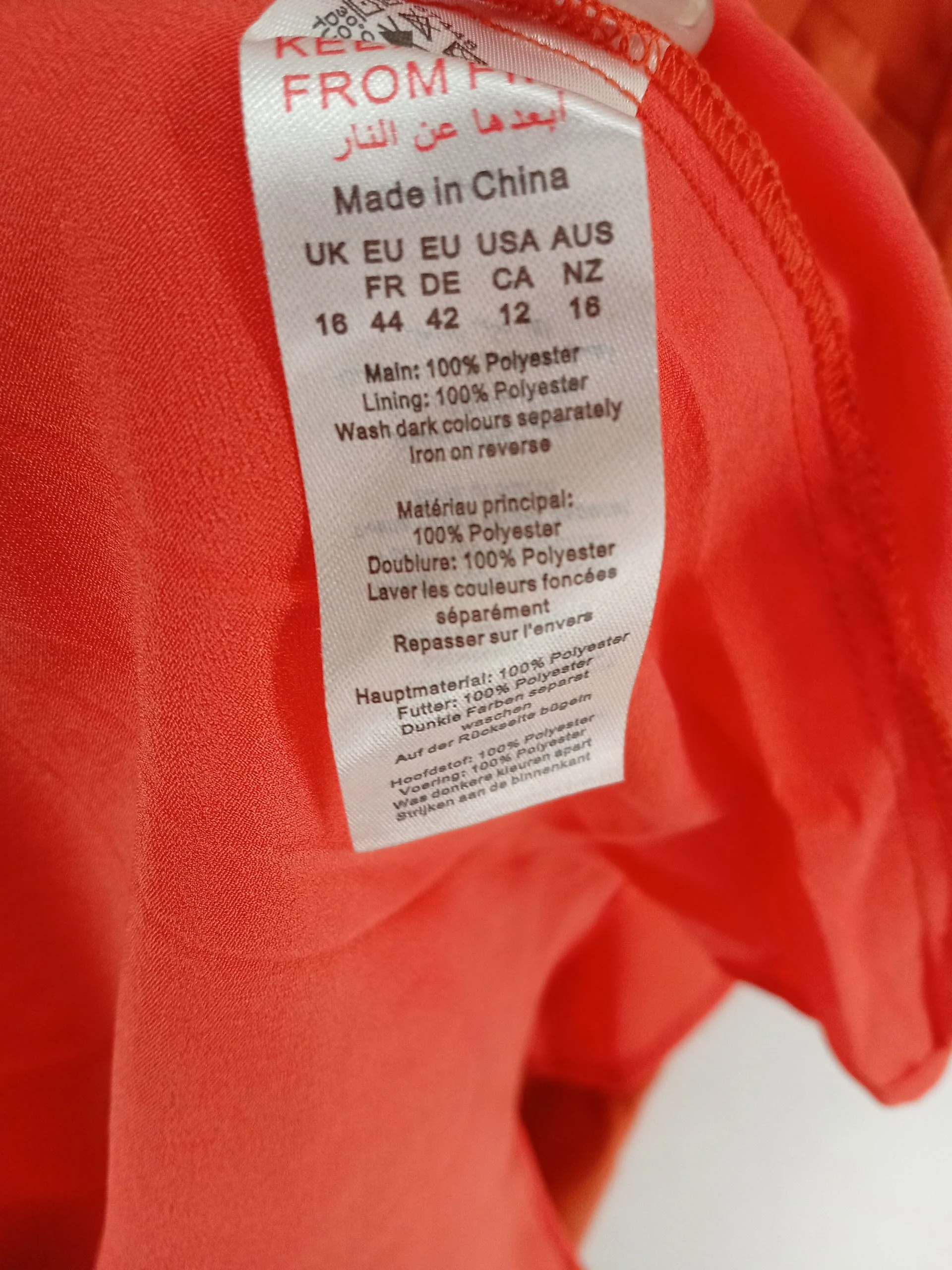 Warehouse A-Line Midi Dress UK16 in Orange RRP £59 - Image 7