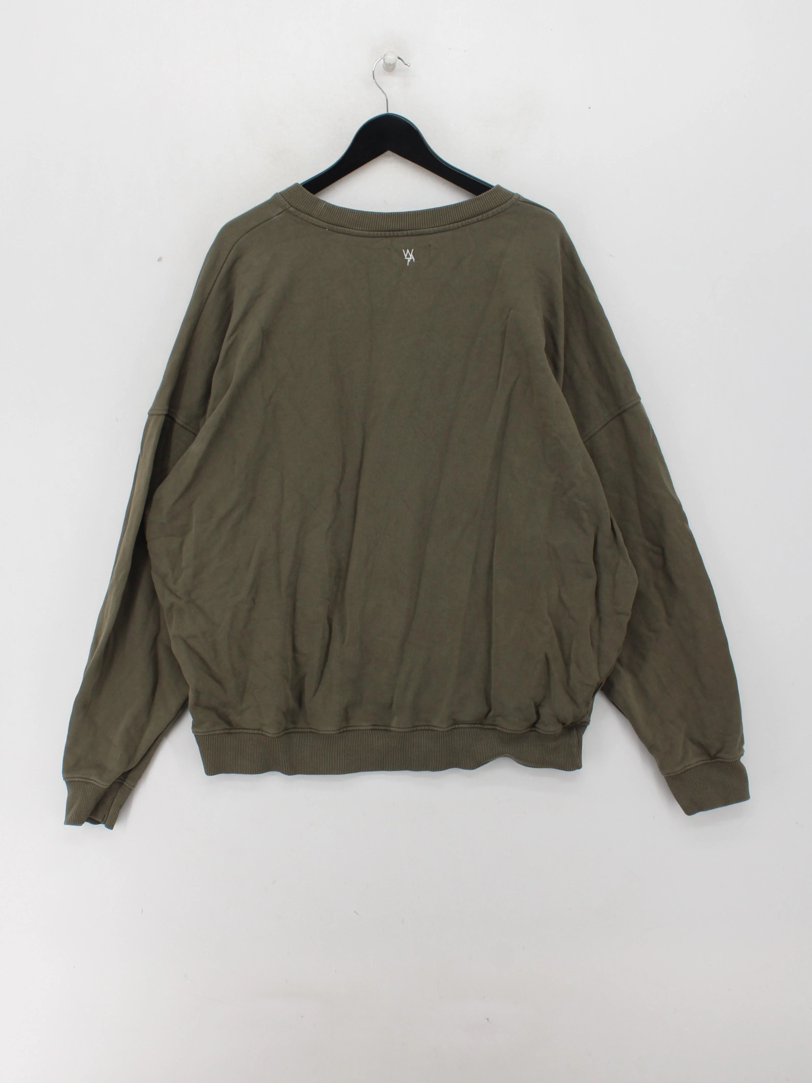 WAT.THE BRAND Women's Hoodie XL Green 100% Cotton Pullover - Image 2