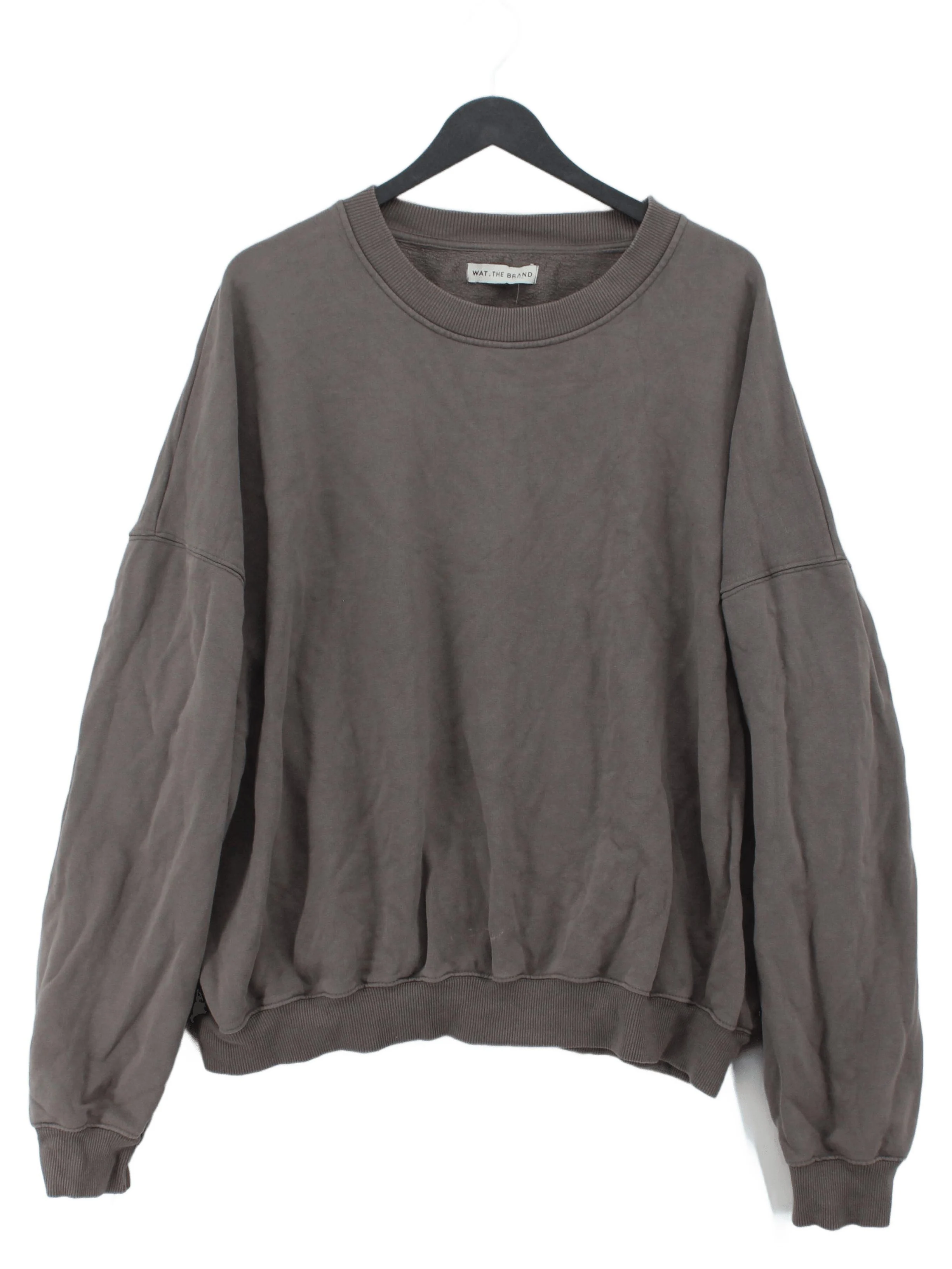 WAT.THE BRAND Women's Hoodie XL Grey 100% Cotton Pullover