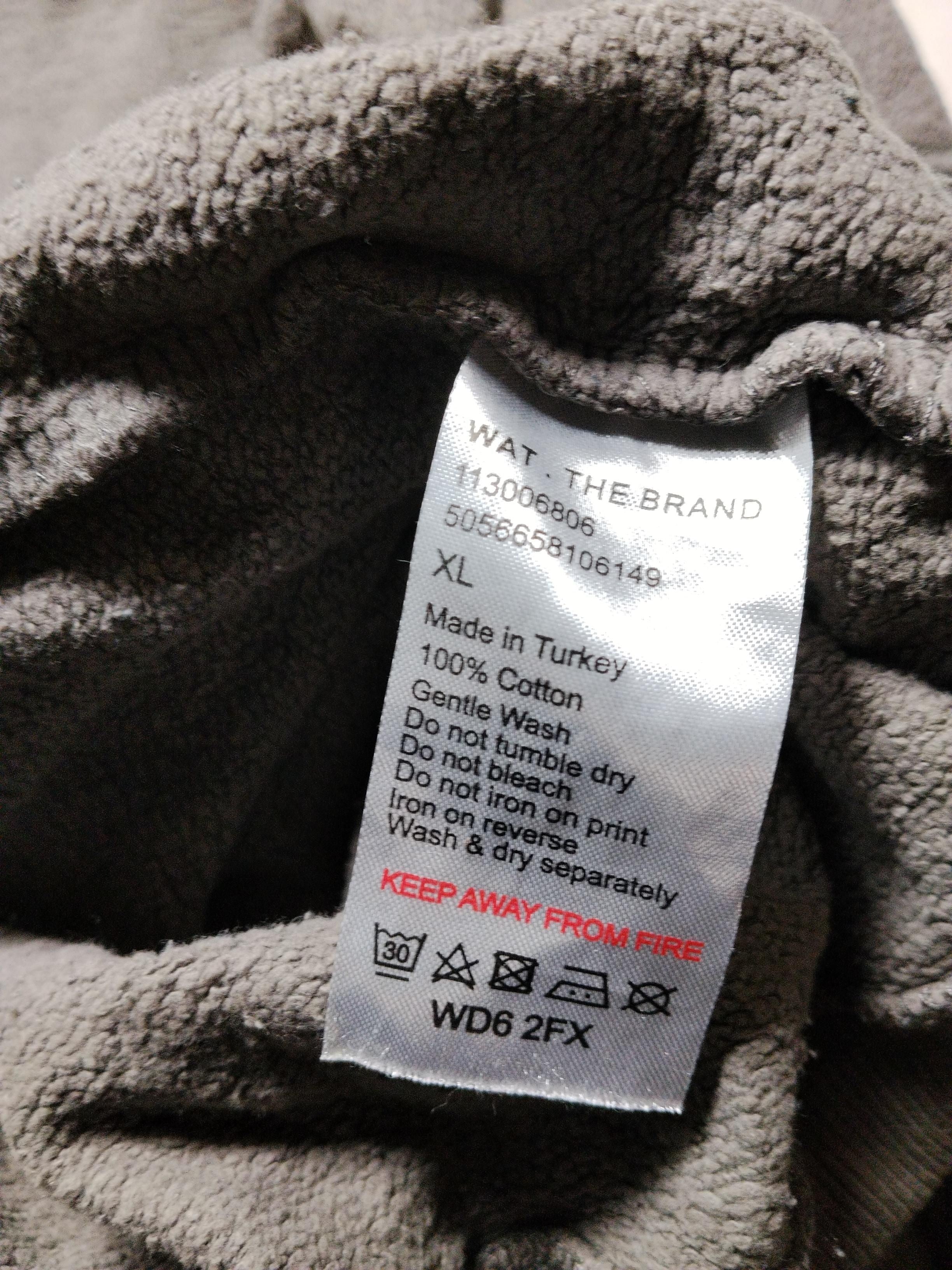 WAT.THE BRAND Women's Hoodie XL Grey 100% Cotton Pullover - Image 7